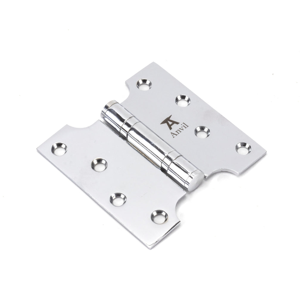 Polished Chrome 4" x 2" x 4" Parliament Hinge (pair) ss | From The Anvil-Parliament Hinges-Yester Home