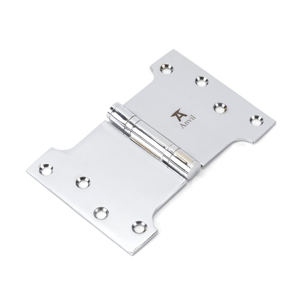 Polished Chrome 4" x 4" x 6" Parliament Hinge (pair) ss | From The Anvil-Parliament Hinges-Yester Home