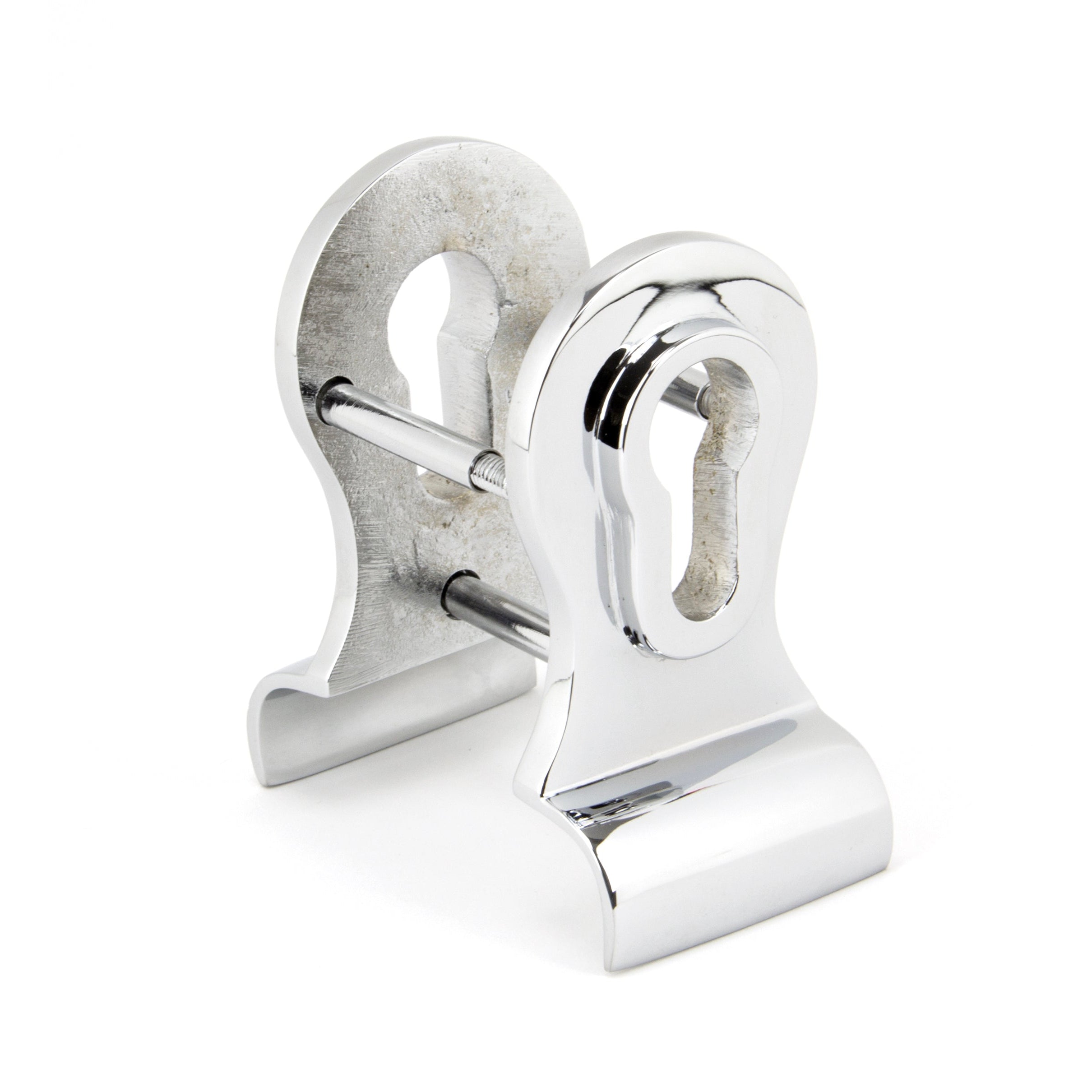 Polished Chrome 50mm Euro Door Pull (Back to Back fixings) | From The Anvil-Euro Pulls-Yester Home