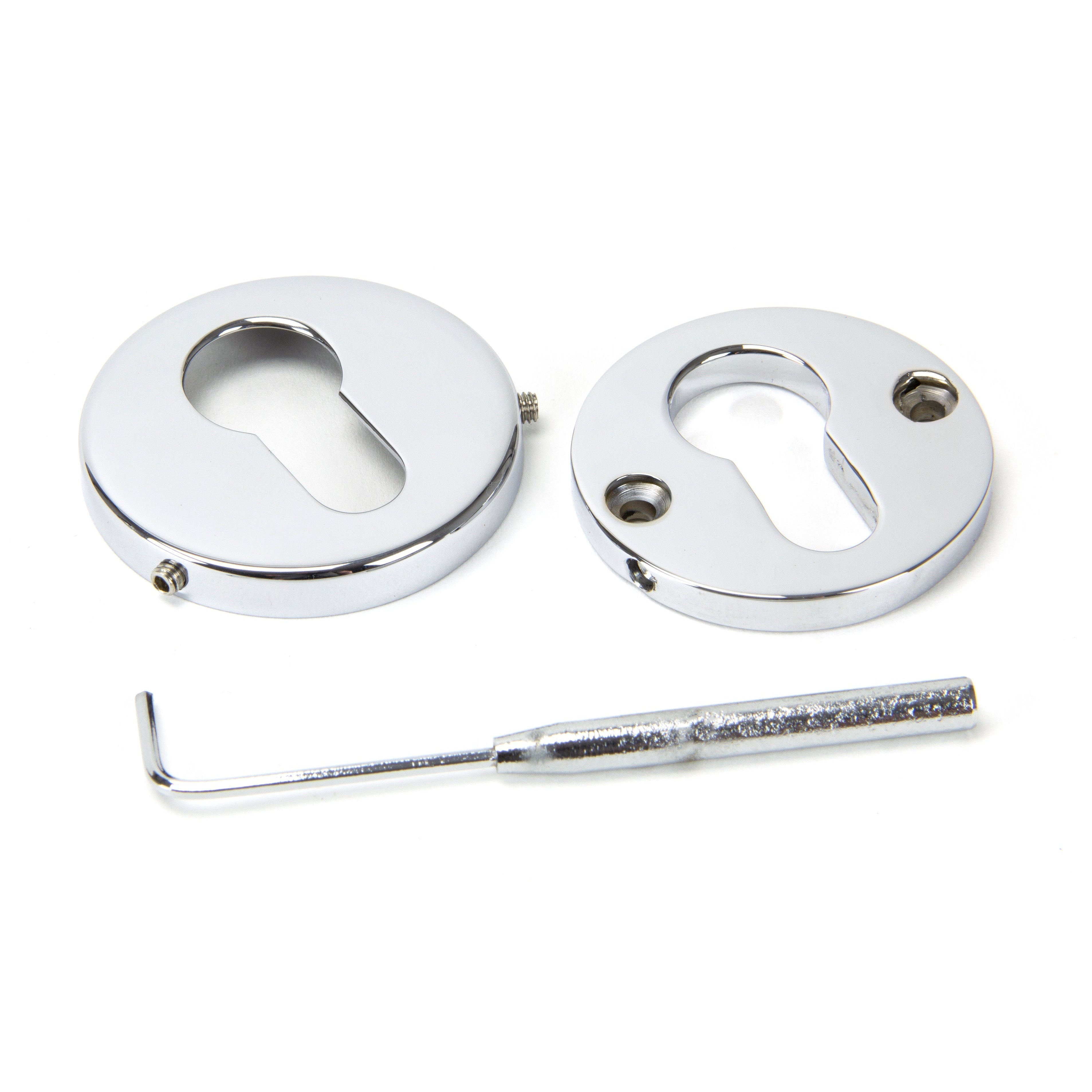 Polished Chrome 52mm Regency Concealed Escutcheon | From The Anvil-Euro Escutcheons-Yester Home
