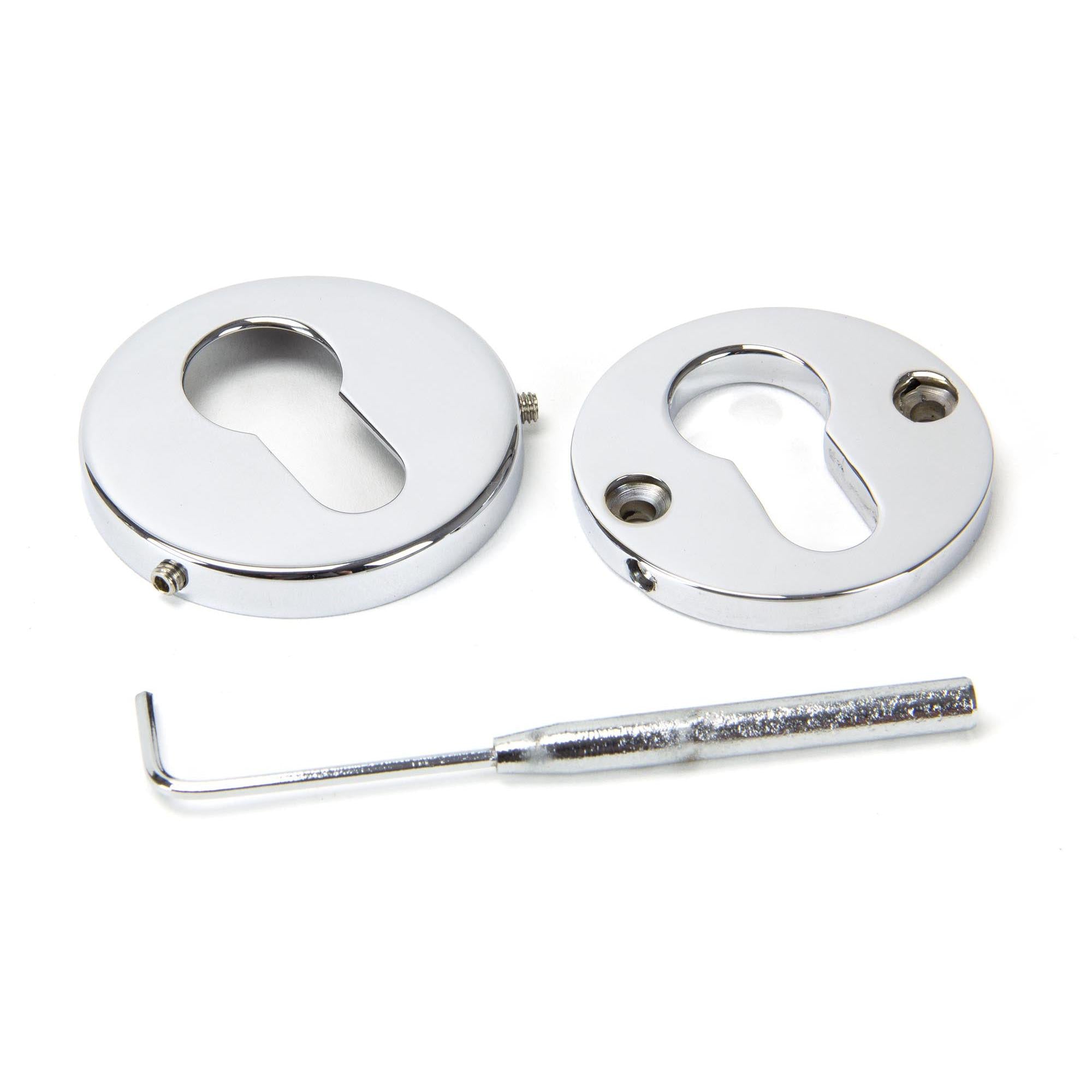 Polished Chrome 52mm Regency Concealed Escutcheon | From The Anvil - Euro Escutcheons - From The Anvil - Yester Home