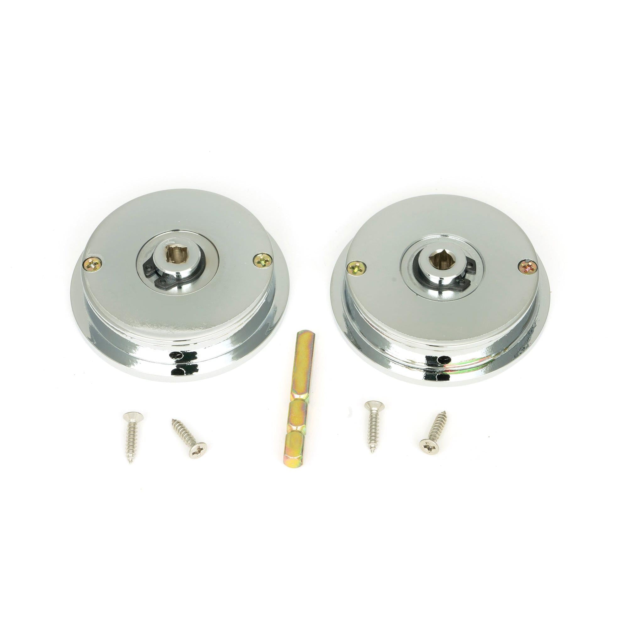 Polished Chrome 60mm Plain Round Pull - Privacy Set | From The Anvil - Cabinet Pulls - From The Anvil - Yester Home