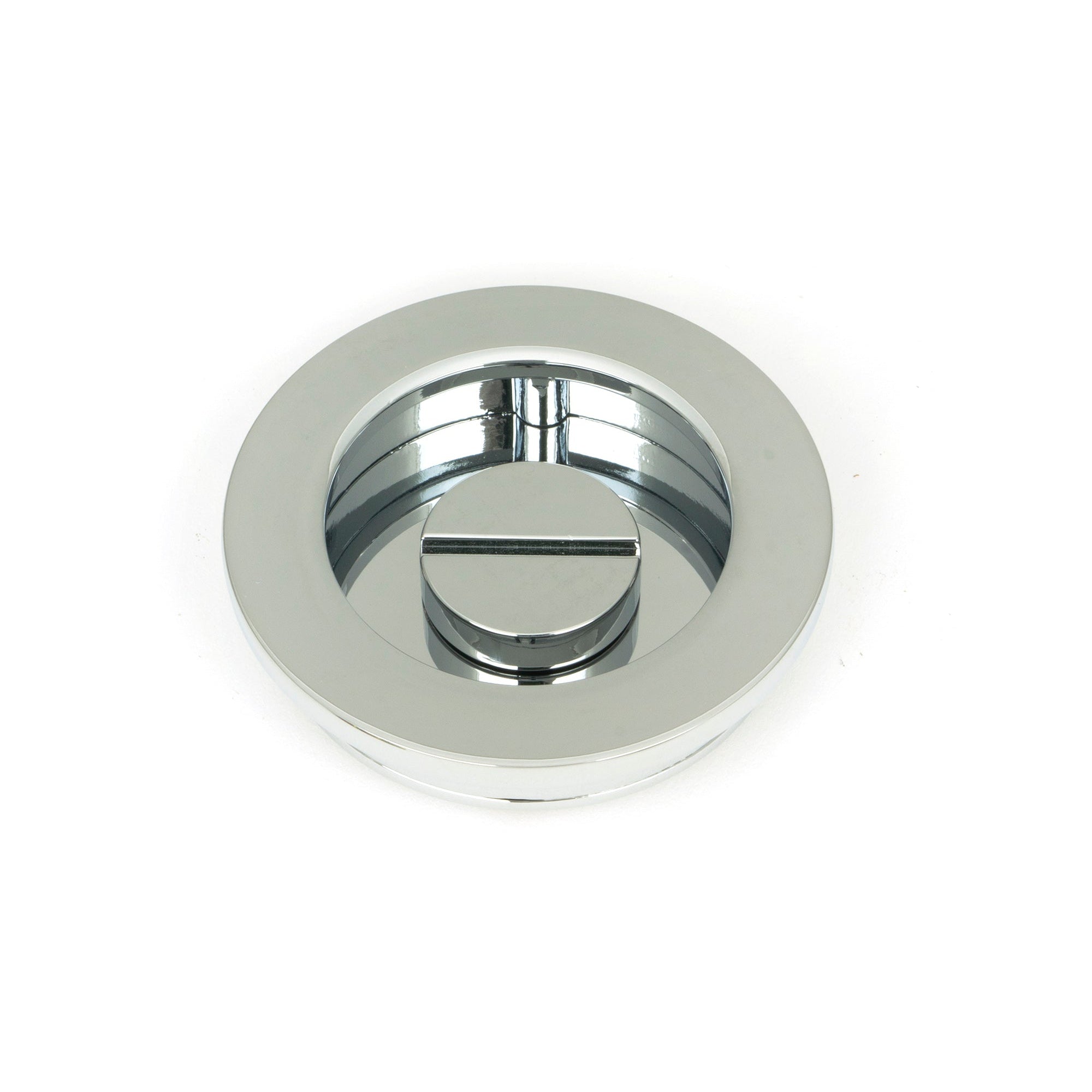 Polished Chrome 60mm Plain Round Pull - Privacy Set | From The Anvil-Cabinet Pulls-Yester Home