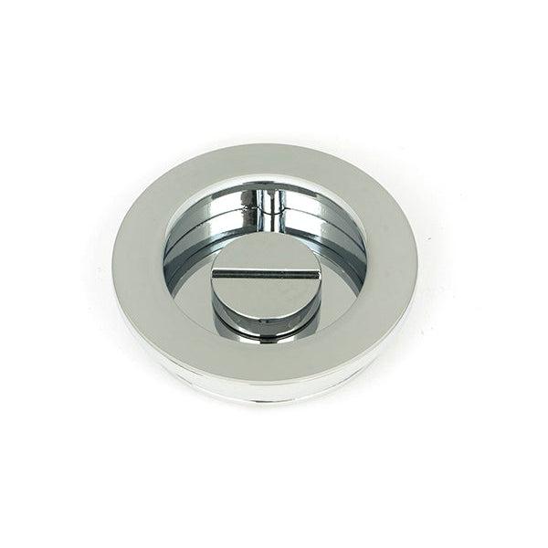 Polished Chrome 60mm Plain Round Pull - Privacy Set | From The Anvil-Cabinet Pulls-Yester Home