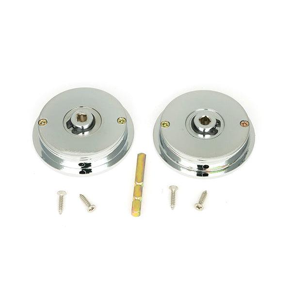 Polished Chrome 60mm Plain Round Pull - Privacy Set | From The Anvil-Cabinet Pulls-Yester Home