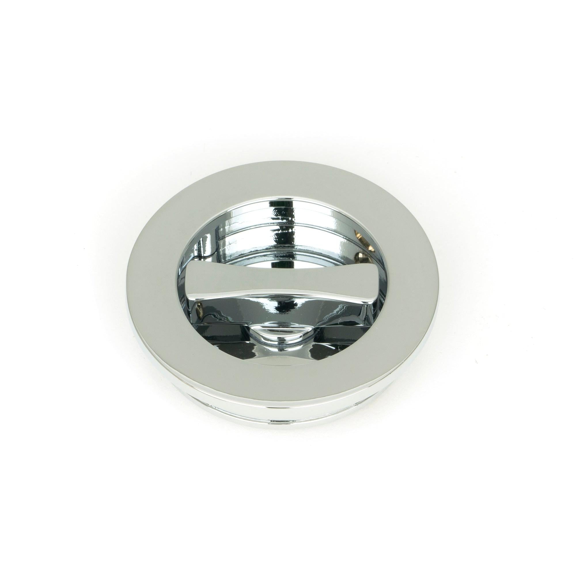 Polished Chrome 60mm Plain Round Pull - Privacy Set | From The Anvil - Cabinet Pulls - From The Anvil - Yester Home