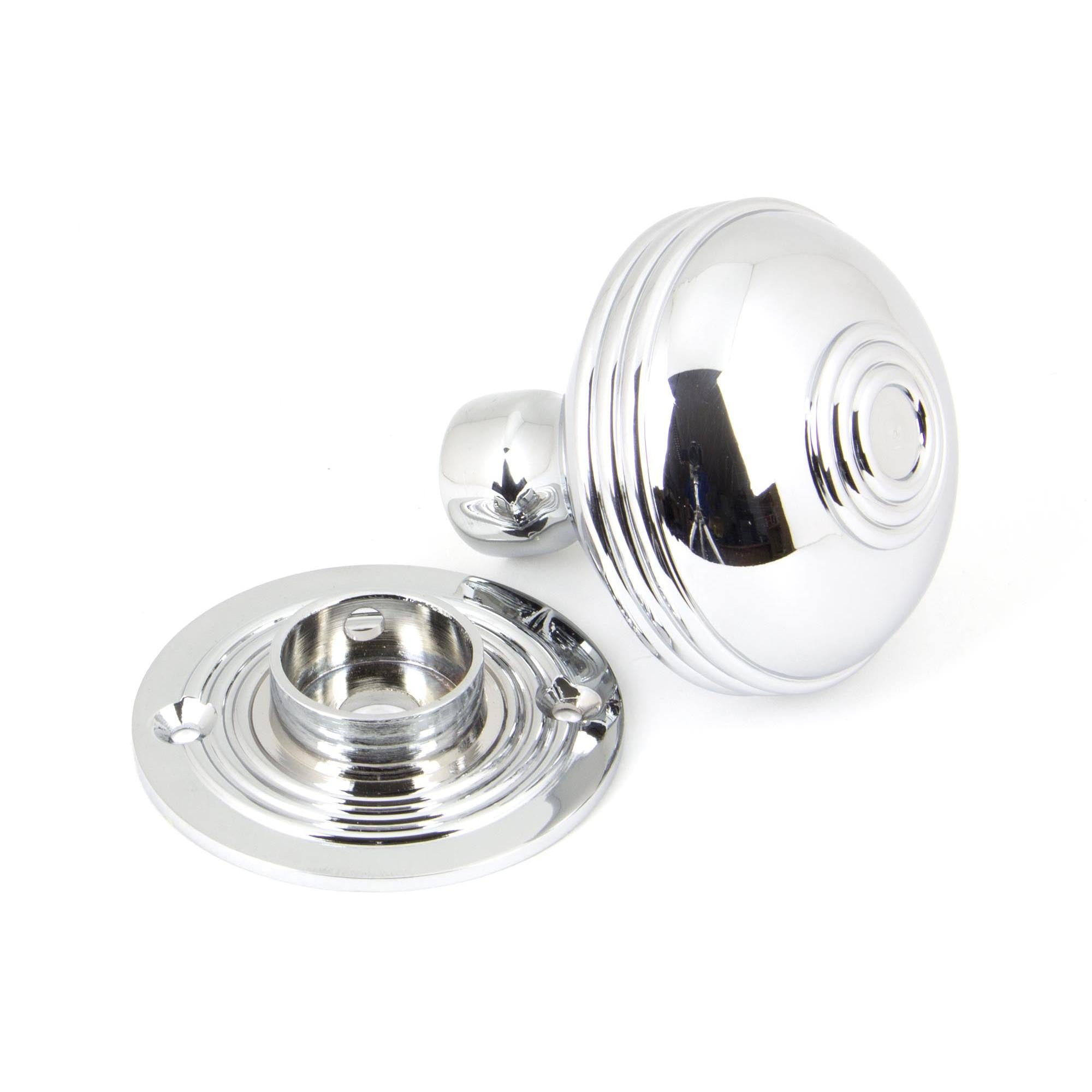 Polished Chrome 63mm Prestbury Mortice/Rim Knob Set | From The Anvil - Mortice Knobs - From The Anvil - Yester Home