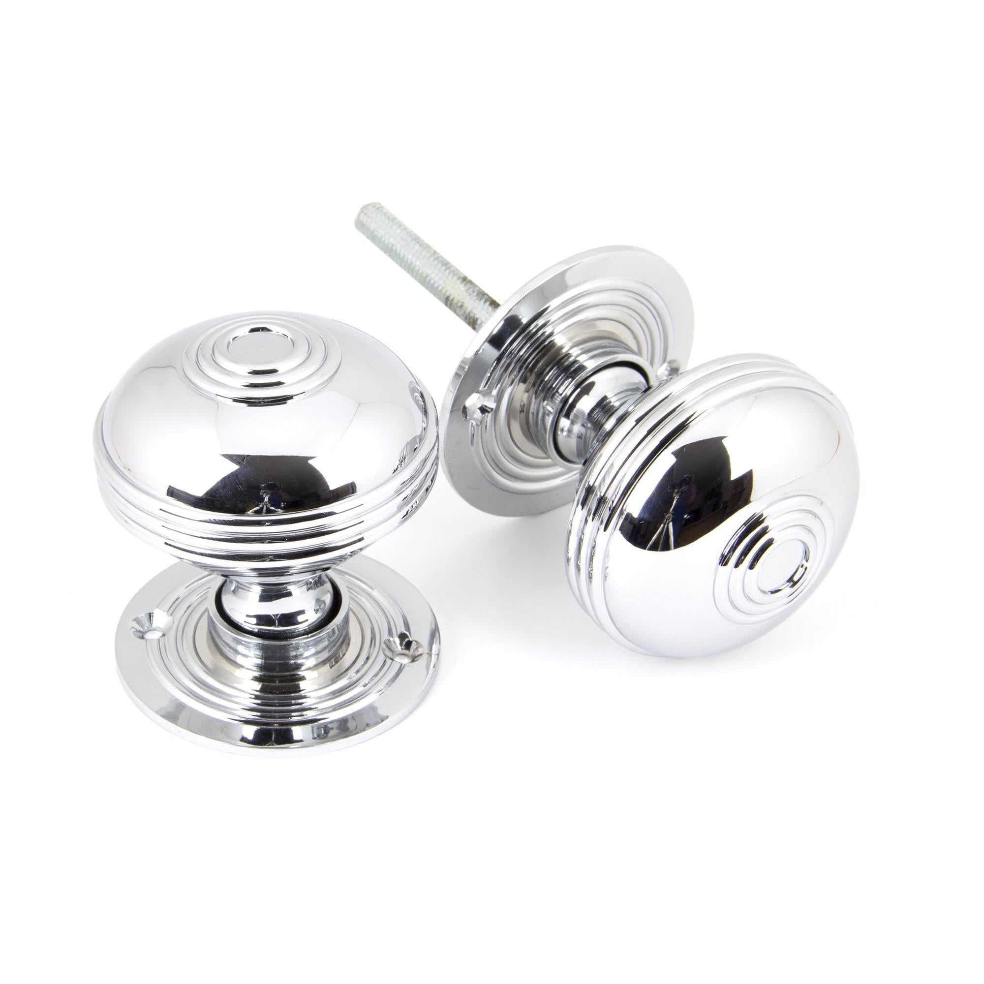Polished Chrome 63mm Prestbury Mortice/Rim Knob Set | From The Anvil - Mortice Knobs - From The Anvil - Yester Home