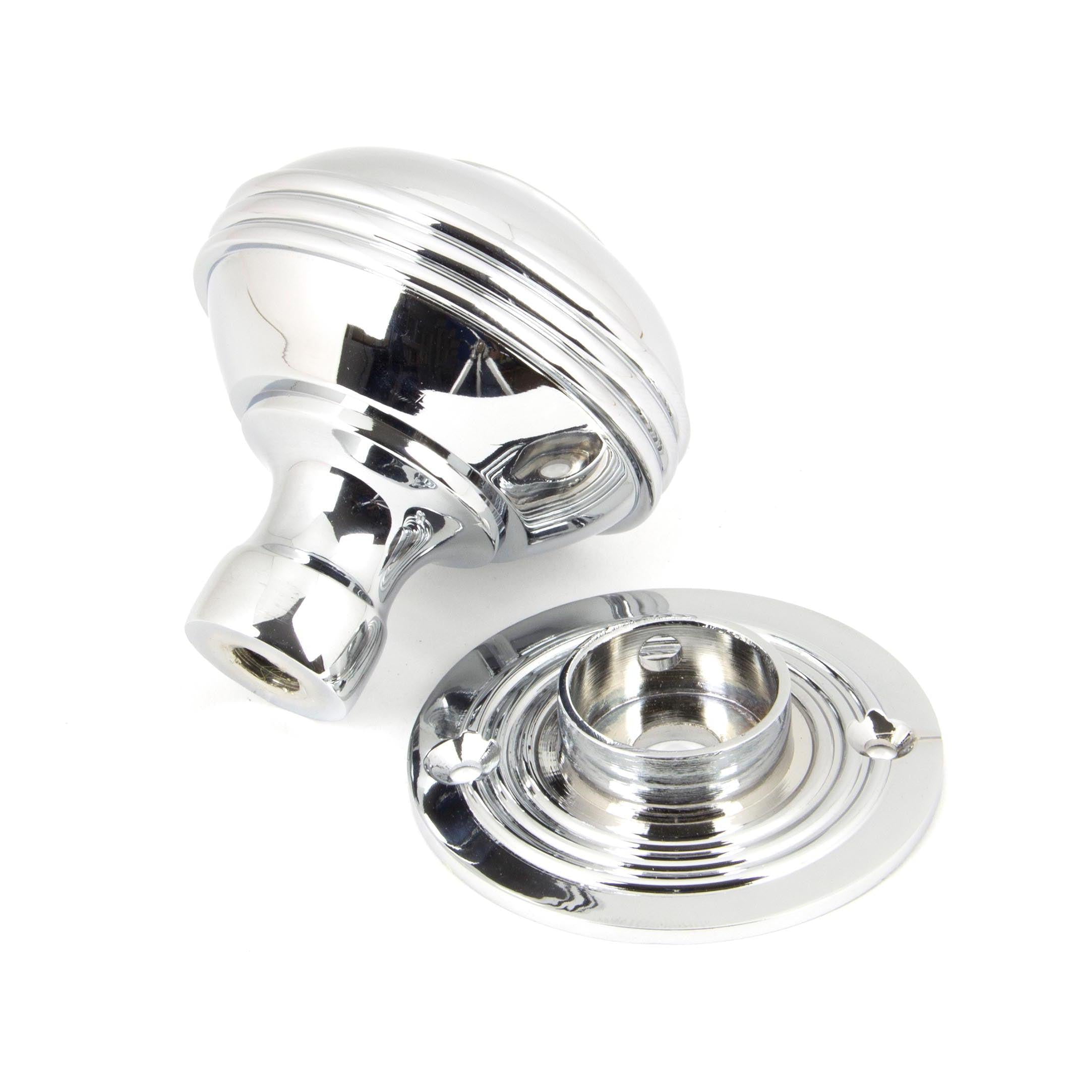 Polished Chrome 63mm Prestbury Mortice/Rim Knob Set | From The Anvil - Mortice Knobs - From The Anvil - Yester Home