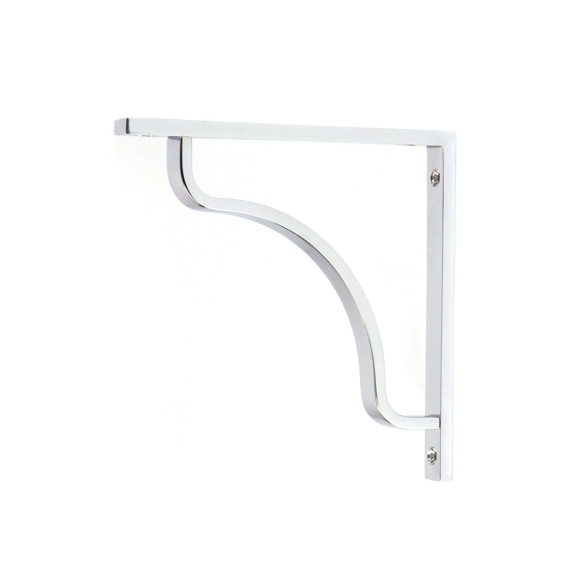 Polished Chrome Abingdon Shelf Bracket (150mm x 150mm) | From The Anvil - Shelf Brackets - From The Anvil - Yester Home