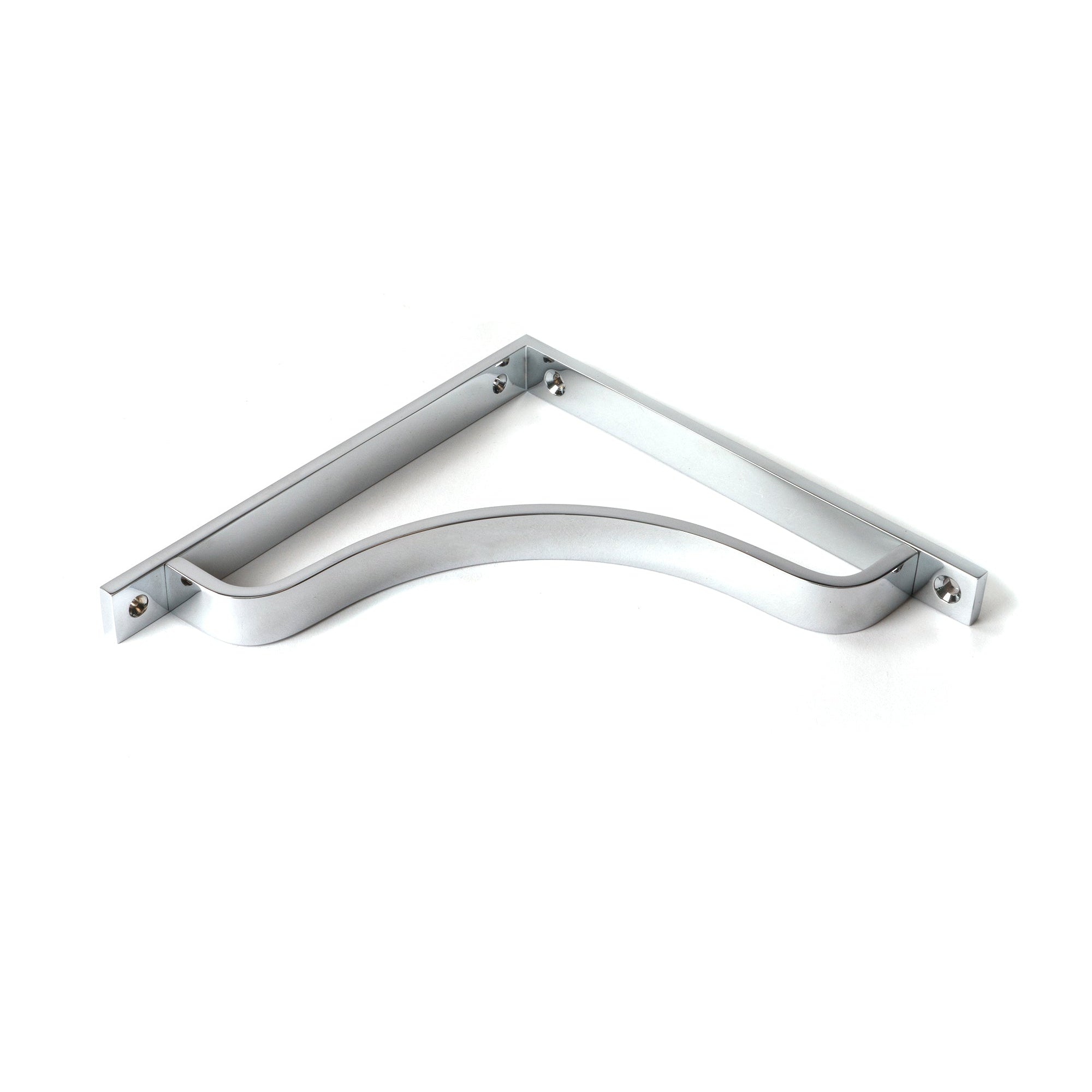 Polished Chrome Abingdon Shelf Bracket (200mm x 200mm) | From The Anvil-Shelf Brackets-Yester Home