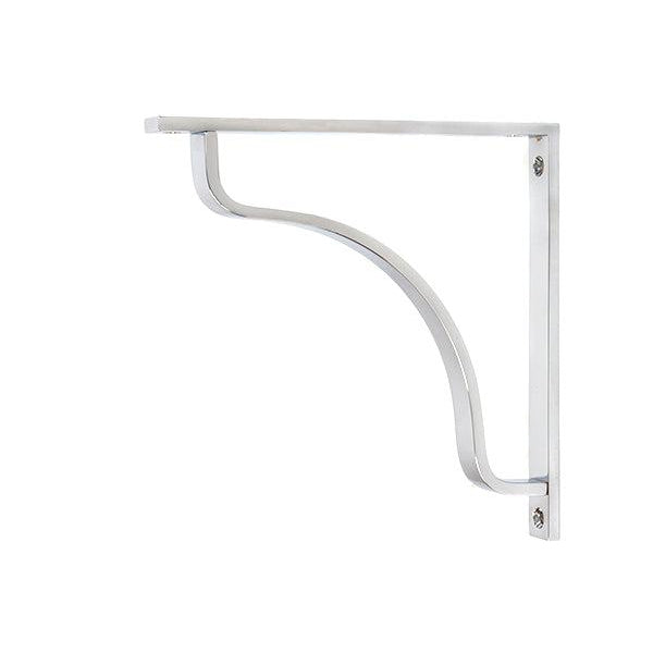 Polished Chrome Abingdon Shelf Bracket (200mm x 200mm) | From The Anvil-Shelf Brackets-Yester Home