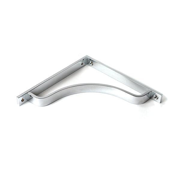 Polished Chrome Abingdon Shelf Bracket (200mm x 200mm) | From The Anvil-Shelf Brackets-Yester Home