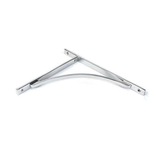 Polished Chrome Apperley Shelf Bracket (314mm x 250mm) | From The Anvil-Shelf Brackets-Yester Home