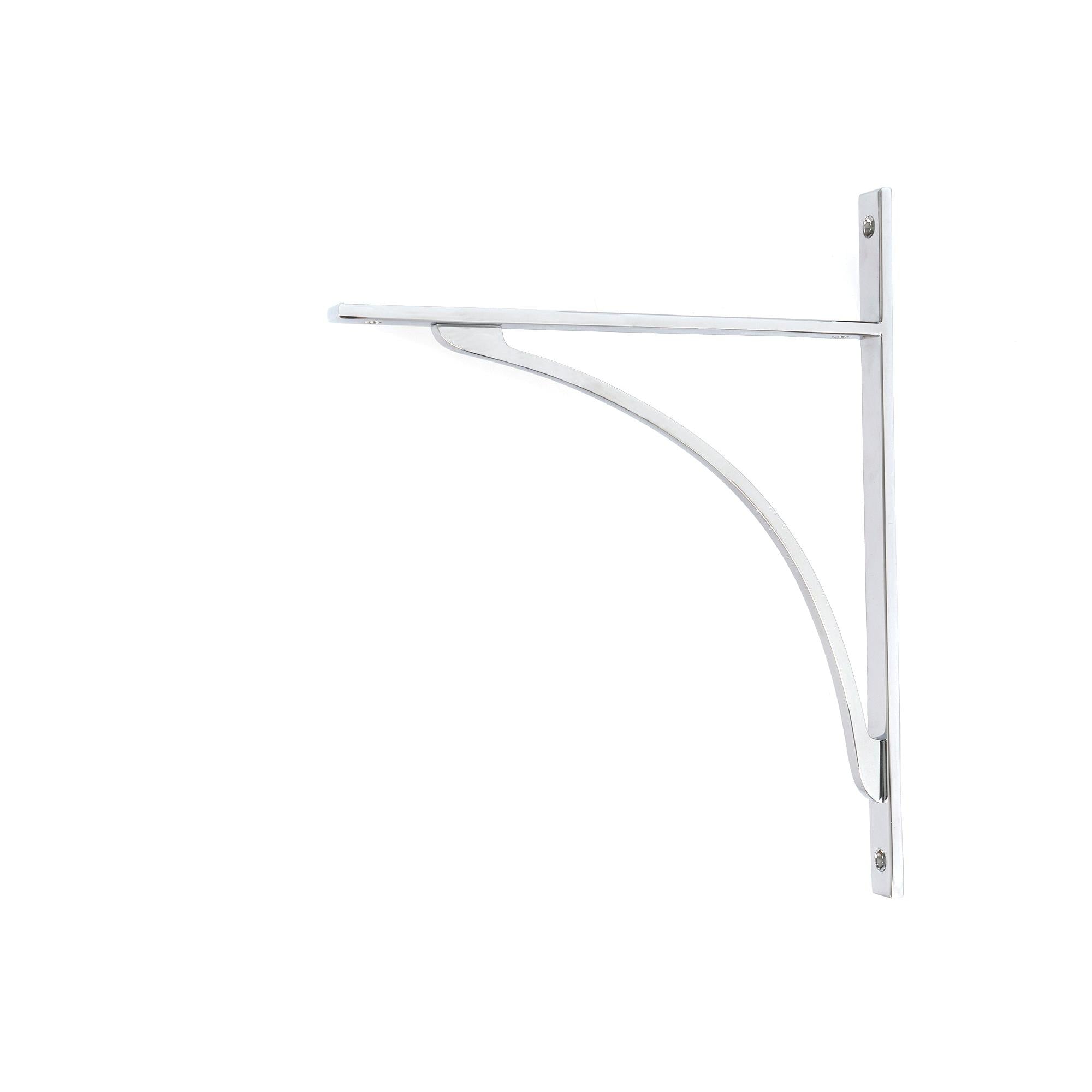 Polished Chrome Apperley Shelf Bracket (314mm x 250mm) | From The Anvil - Shelf Brackets - From The Anvil - Yester Home
