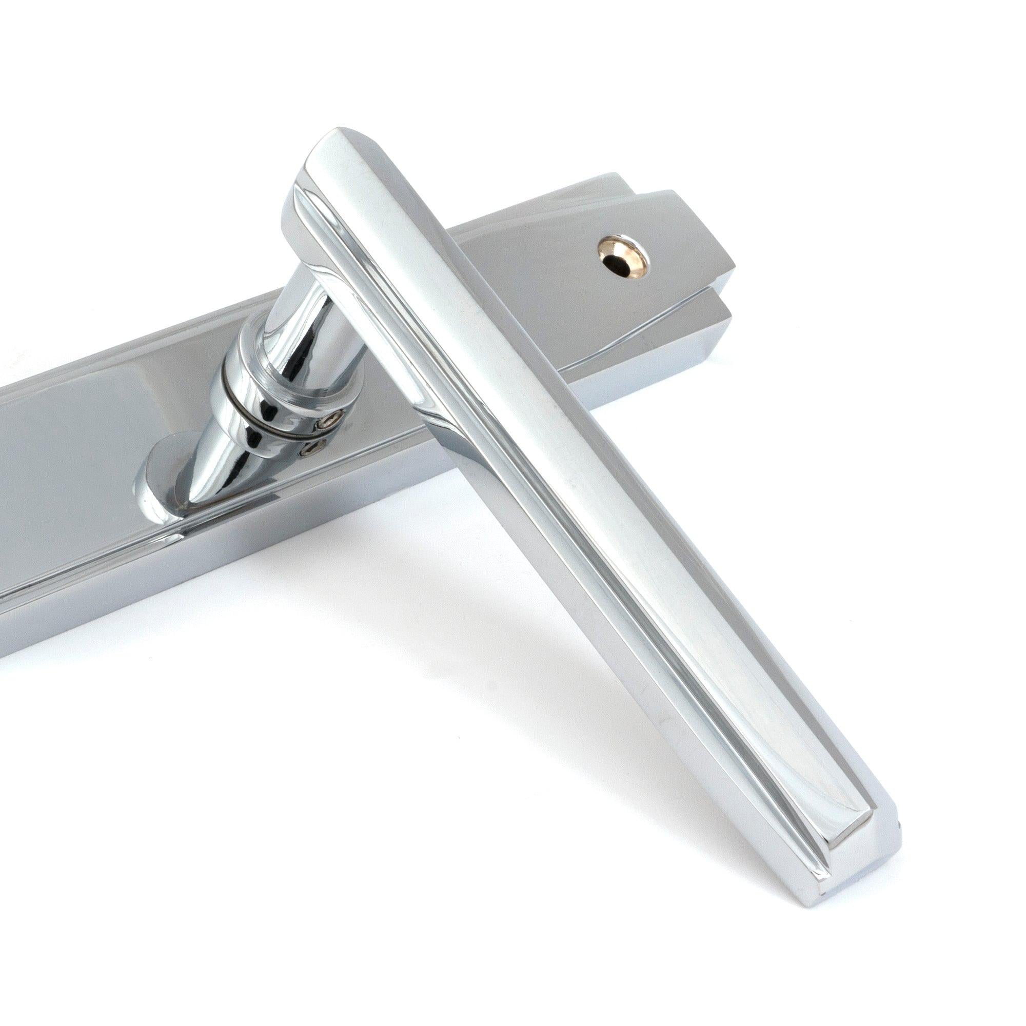 Polished Chrome Art Deco Slimline Lever Espag. Lock Set | From The Anvil - Espagnolette - From The Anvil - Yester Home
