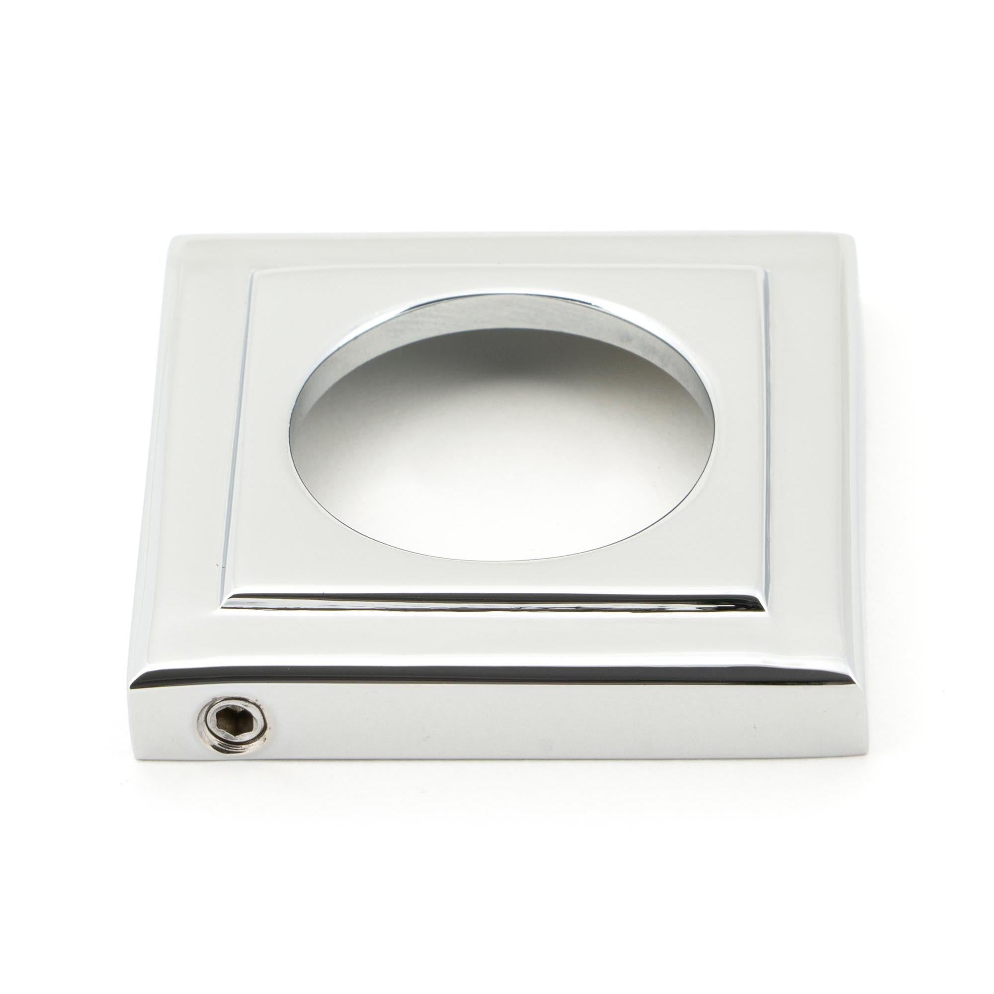 Polished Chrome Avon Round Lever on Rose Set (Square) - Unsprung | From The Anvil - Concealed - From The Anvil - Yester Home