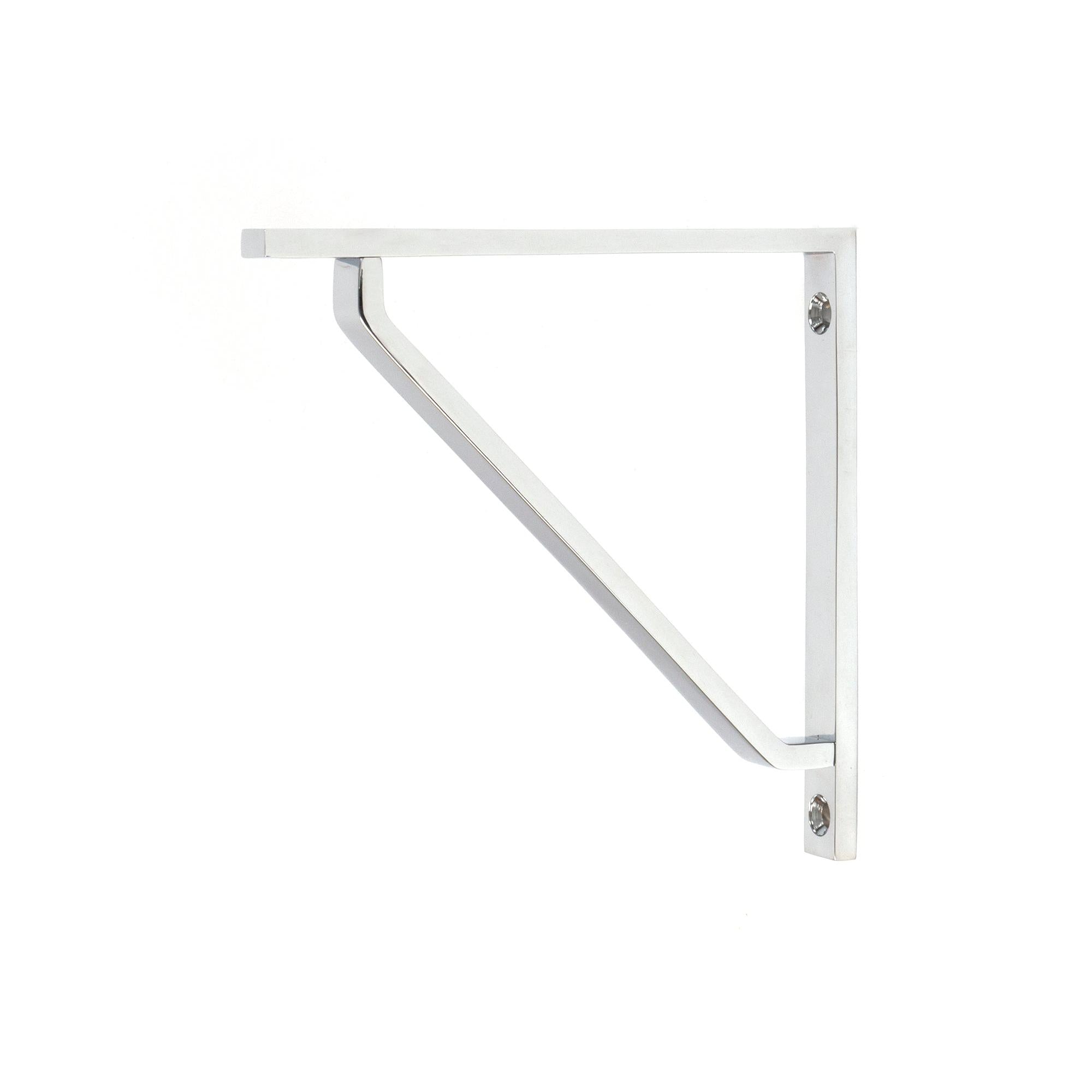 Polished Chrome Barton Shelf Bracket (150mm x 150mm) | From The Anvil - Shelf Brackets - From The Anvil - Yester Home