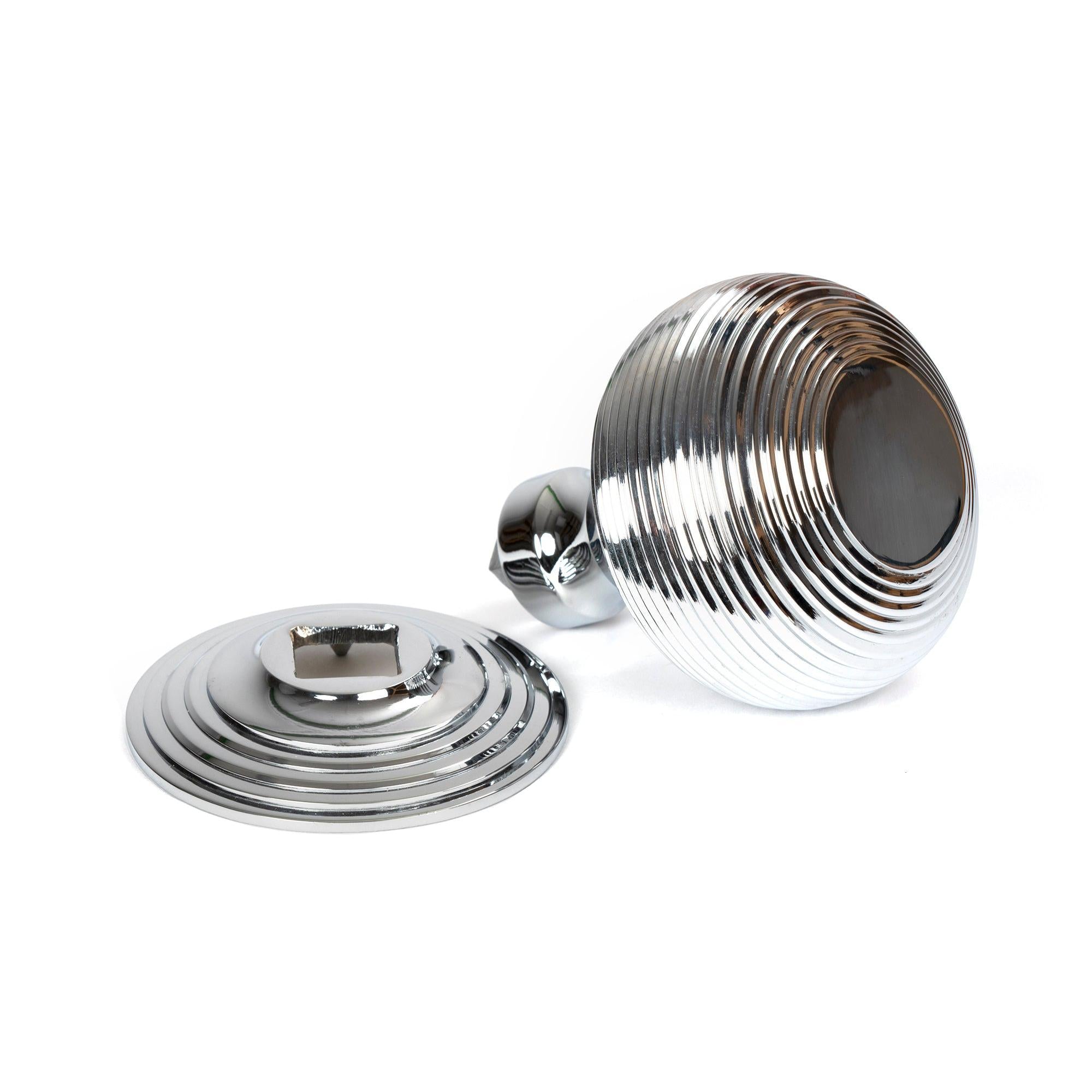 Polished Chrome Beehive Centre Door Knob | From The Anvil - Centre Door Knobs - From The Anvil - Yester Home