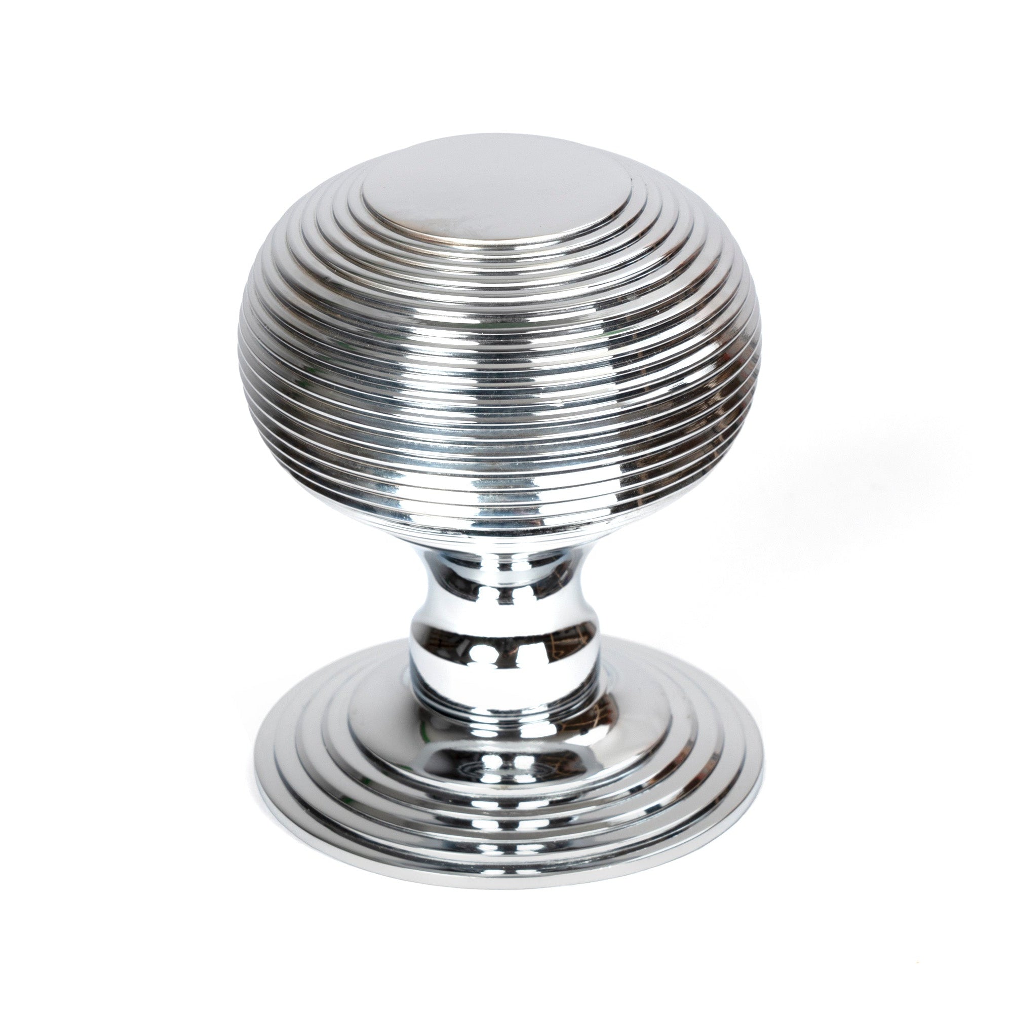 Polished Chrome Beehive Centre Door Knob | From The Anvil-Centre Door Knobs-Yester Home