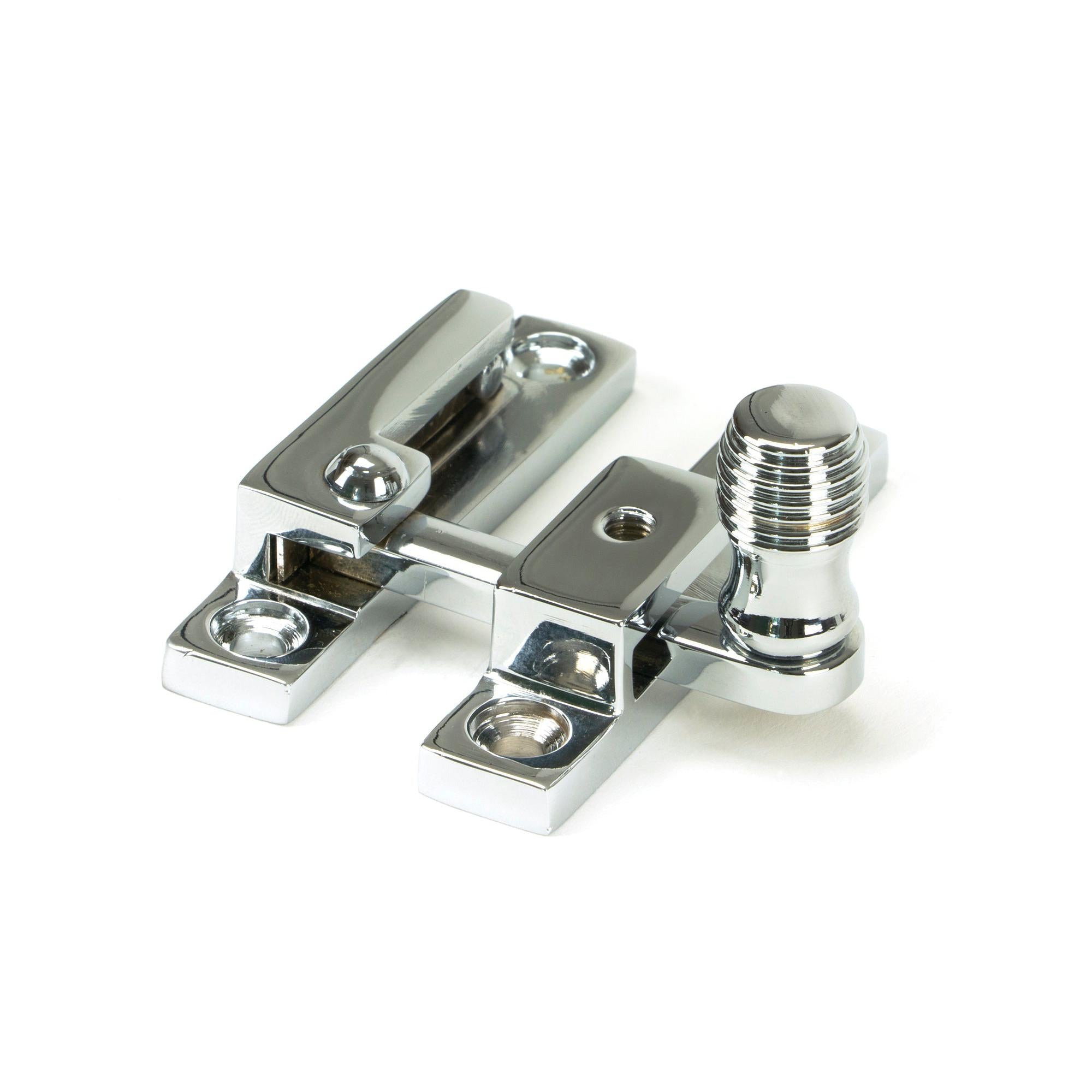 Polished Chrome Beehive Quadrant Fastener - Narrow | From The Anvil - Quadrant Fasteners - From The Anvil - Yester Home