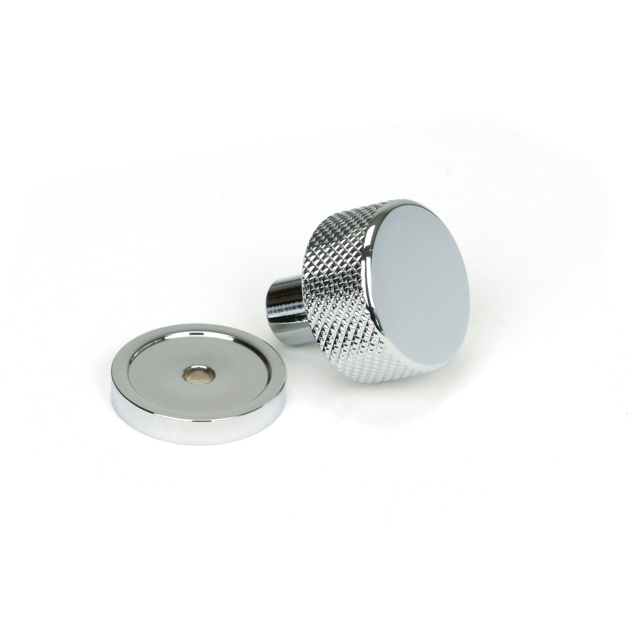 Polished Chrome Brompton Cabinet Knob - 25mm (Plain) | From The Anvil-Cabinet Knobs-Yester Home