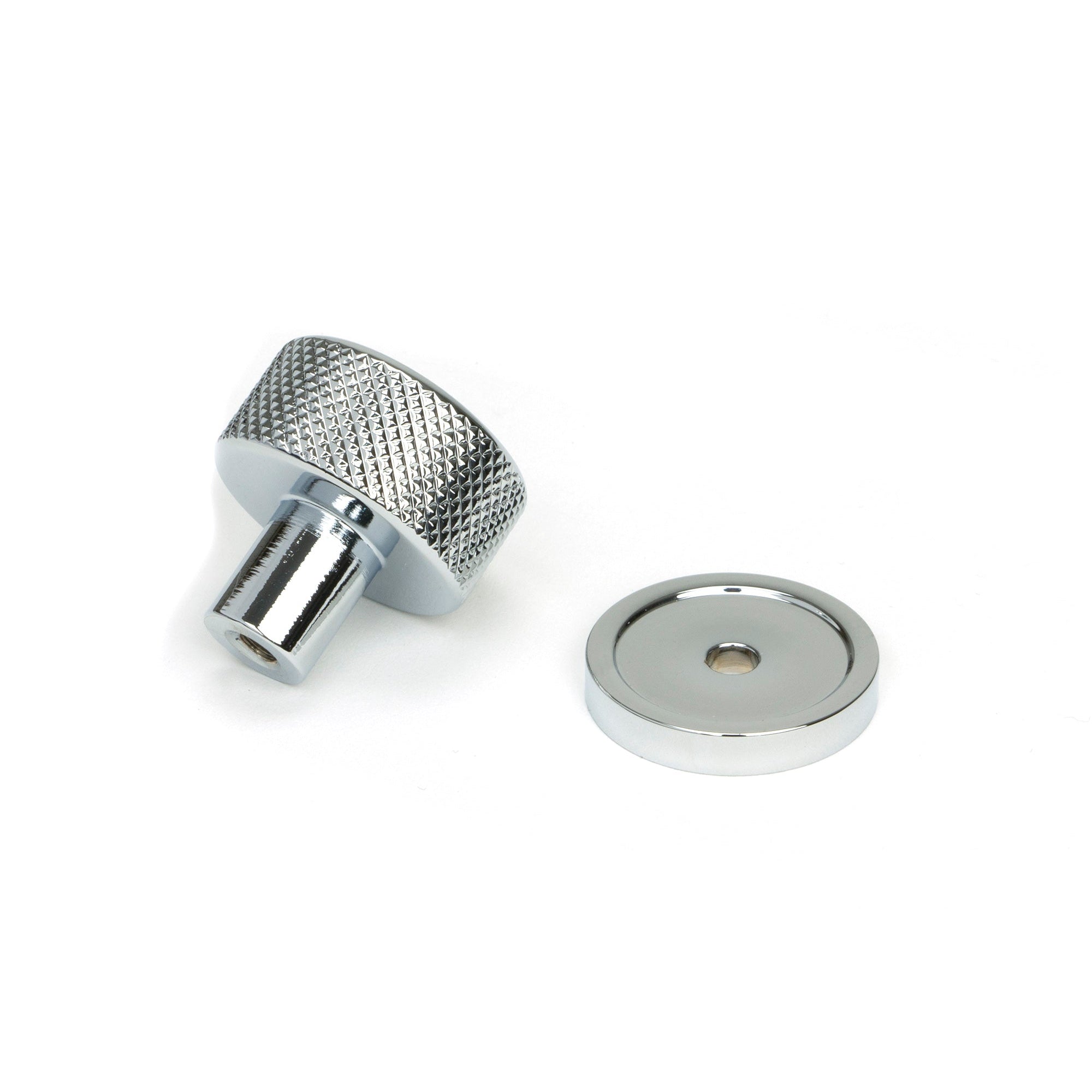 Polished Chrome Brompton Cabinet Knob - 25mm (Plain) | From The Anvil-Cabinet Knobs-Yester Home