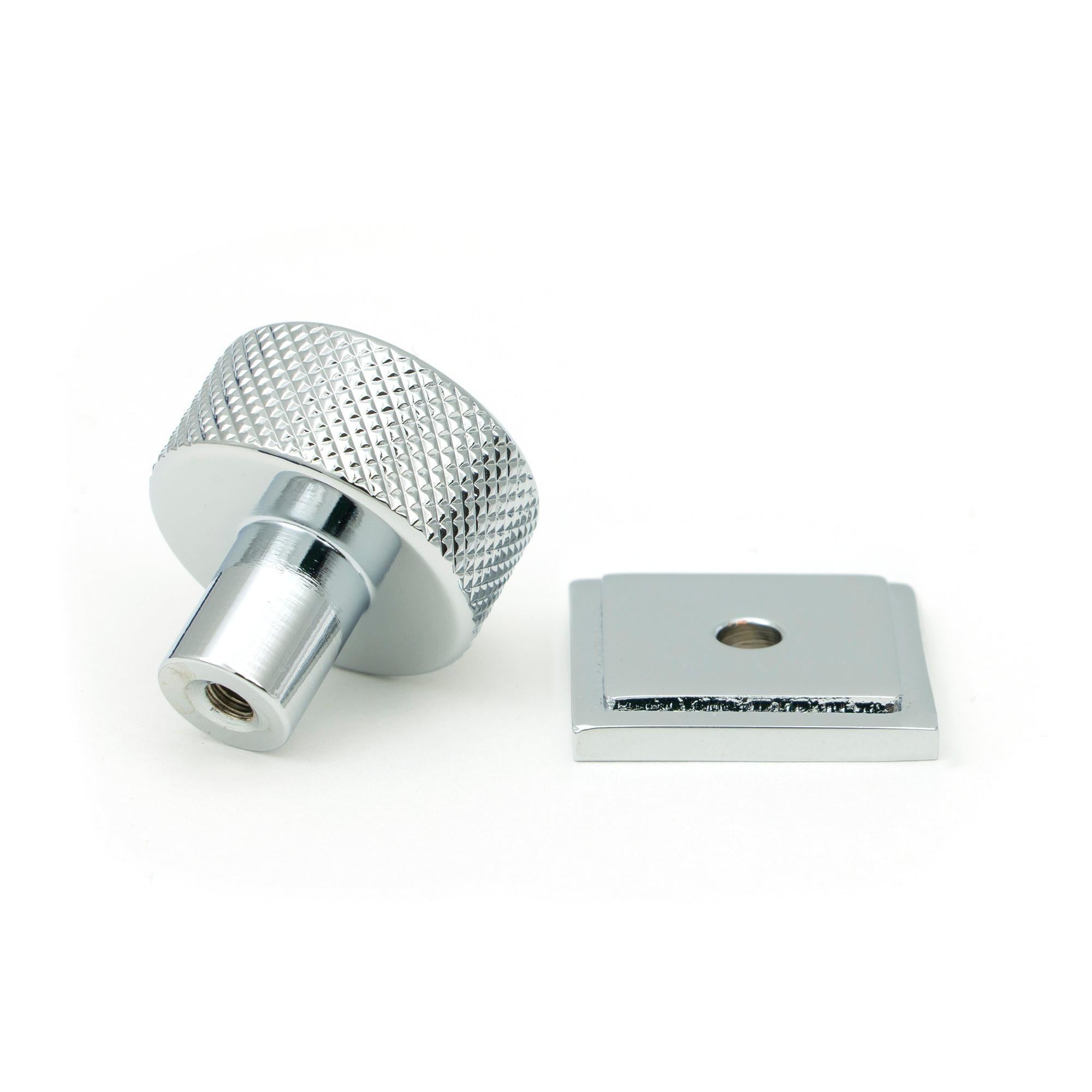 Polished Chrome Brompton Cabinet Knob - 25mm (Square) | From The Anvil - Cabinet Knobs - From The Anvil - Yester Home