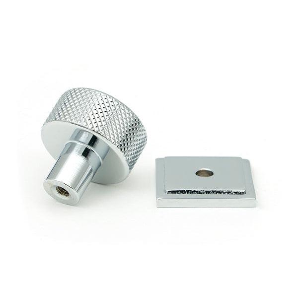 Polished Chrome Brompton Cabinet Knob - 25mm (Square) | From The Anvil-Cabinet Knobs-Yester Home