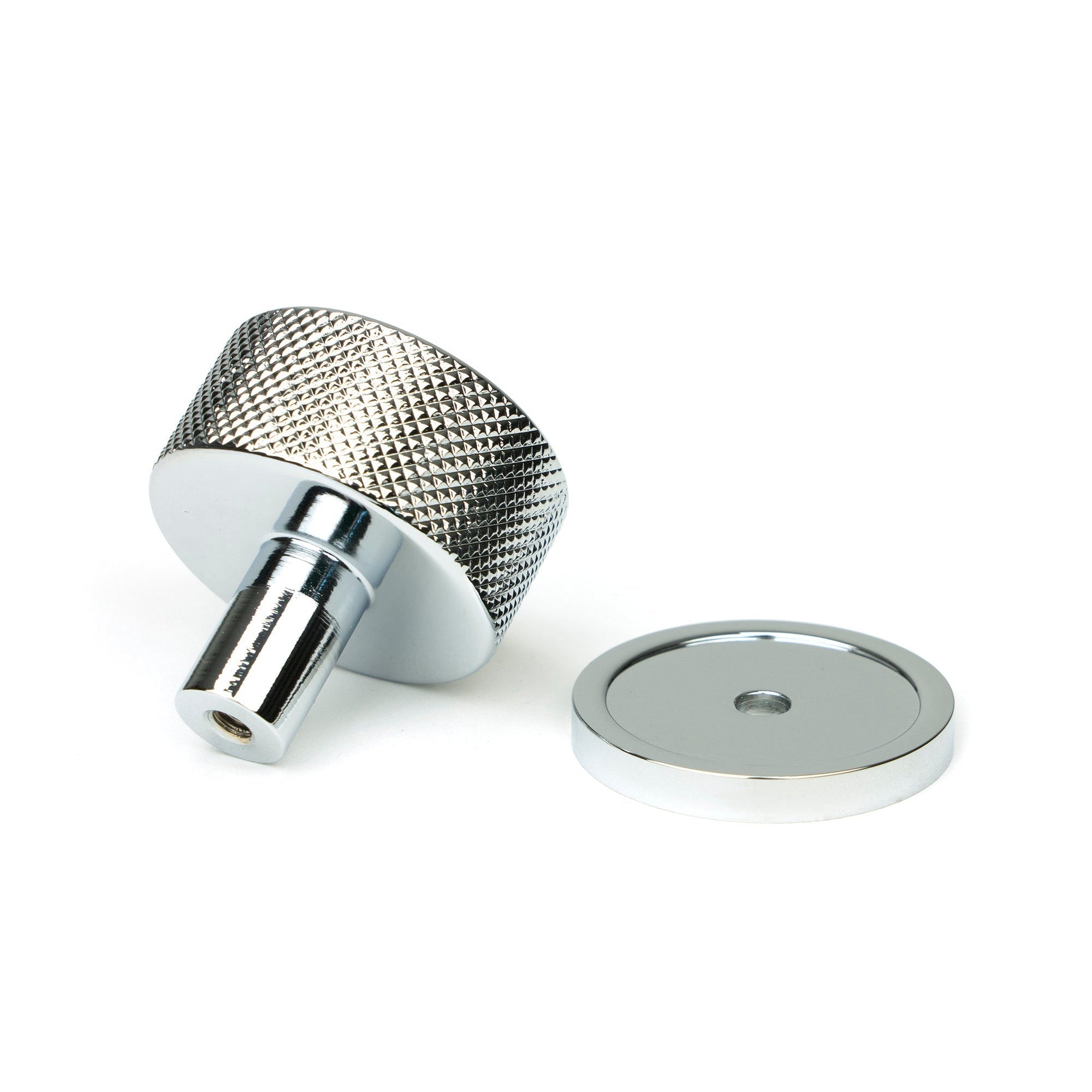 Polished Chrome Brompton Cabinet Knob - 32mm (Plain) | From The Anvil-Cabinet Knobs-Yester Home