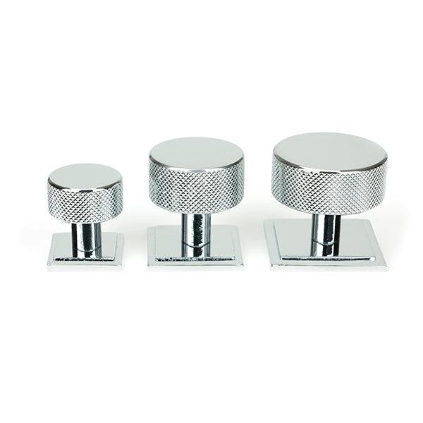Polished Chrome Brompton Cabinet Knob - 32mm (Square) | From The Anvil-Cabinet Knobs-Yester Home