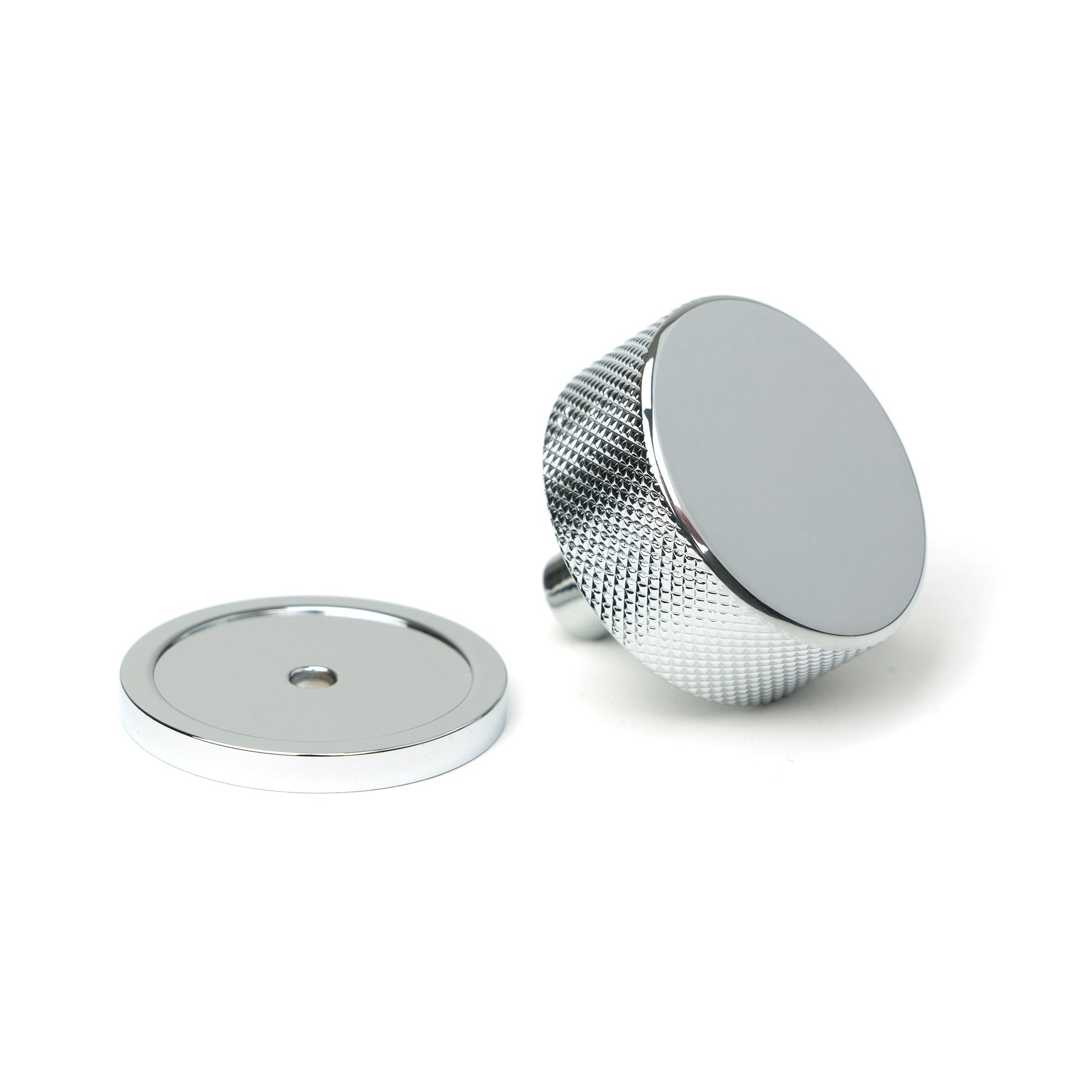 Polished Chrome Brompton Cabinet Knob - 38mm (Plain) | From The Anvil-Cabinet Knobs-Yester Home