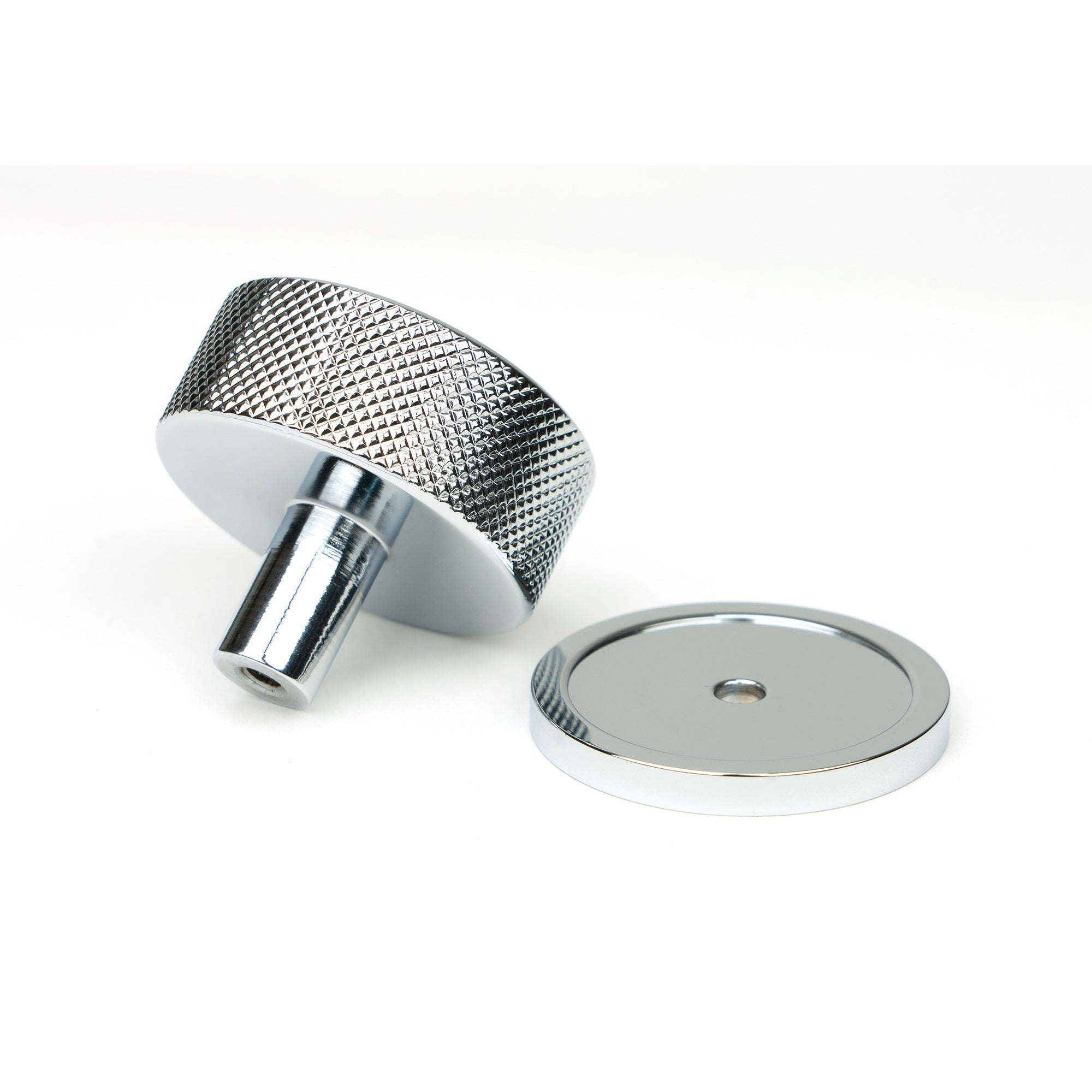 Polished Chrome Brompton Cabinet Knob - 38mm (Plain) | From The Anvil-Cabinet Knobs-Yester Home