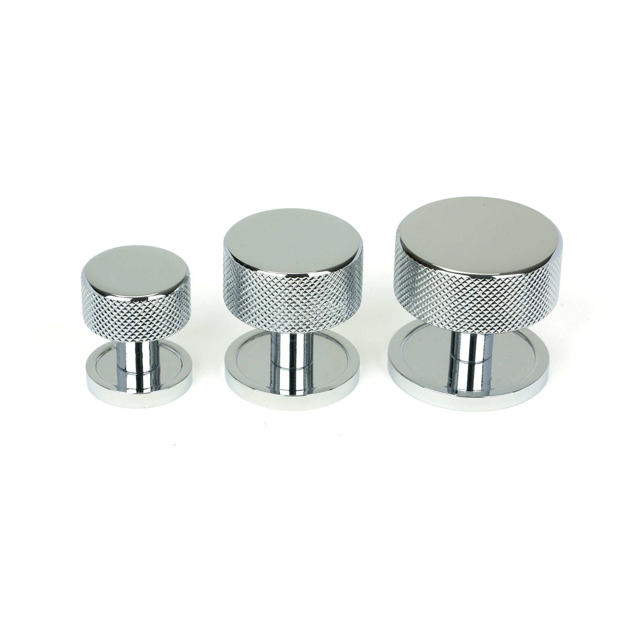 Polished Chrome Brompton Cabinet Knob - 38mm (Plain) | From The Anvil-Cabinet Knobs-Yester Home