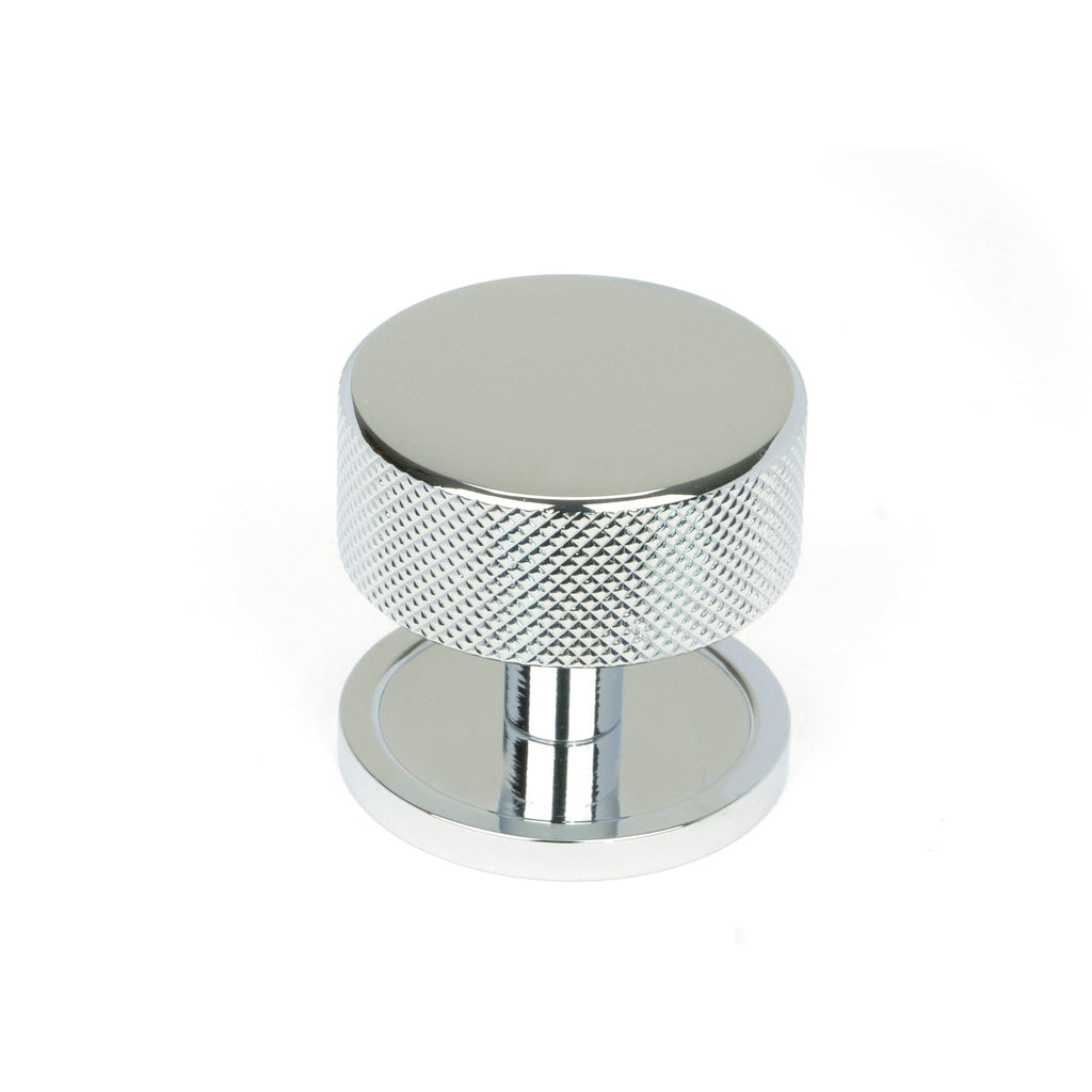 Polished Chrome Brompton Cabinet Knob - 38mm (Plain) | From The Anvil-Cabinet Knobs-Yester Home
