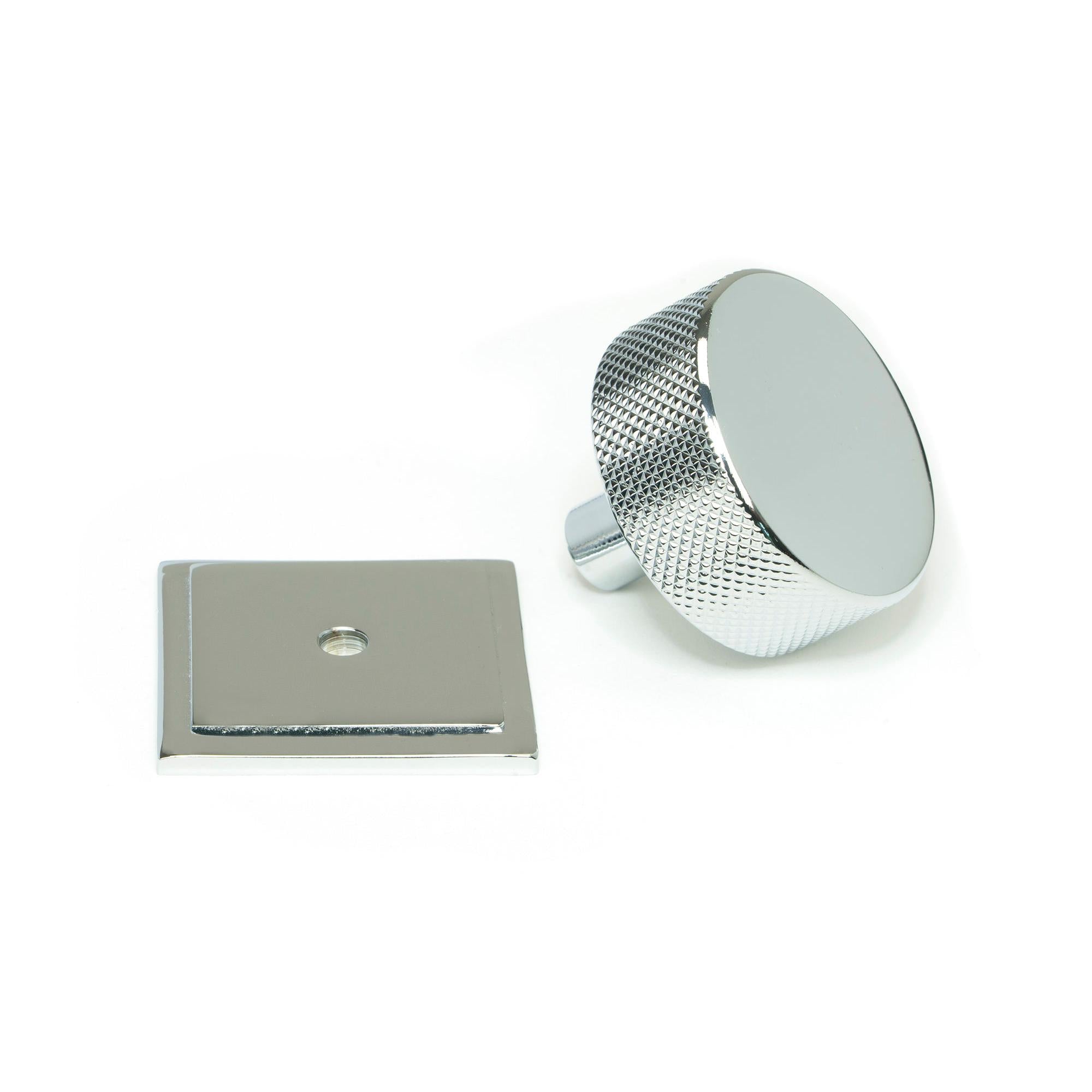 Polished Chrome Brompton Cabinet Knob - 38mm (Square) | From The Anvil - Cabinet Knobs - From The Anvil - Yester Home