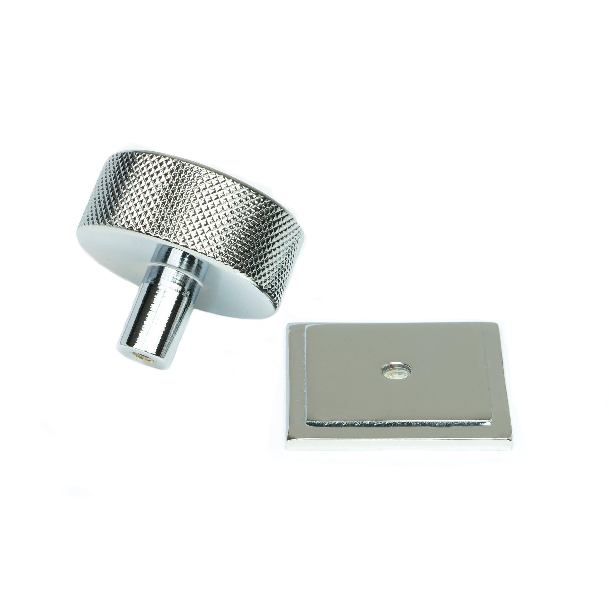 Polished Chrome Brompton Cabinet Knob - 38mm (Square) | From The Anvil - Cabinet Knobs - From The Anvil - Yester Home