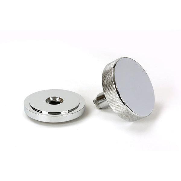 Polished Chrome Brompton Centre Door Knob (Art Deco) | From The Anvil-Centre Door Knobs-Yester Home