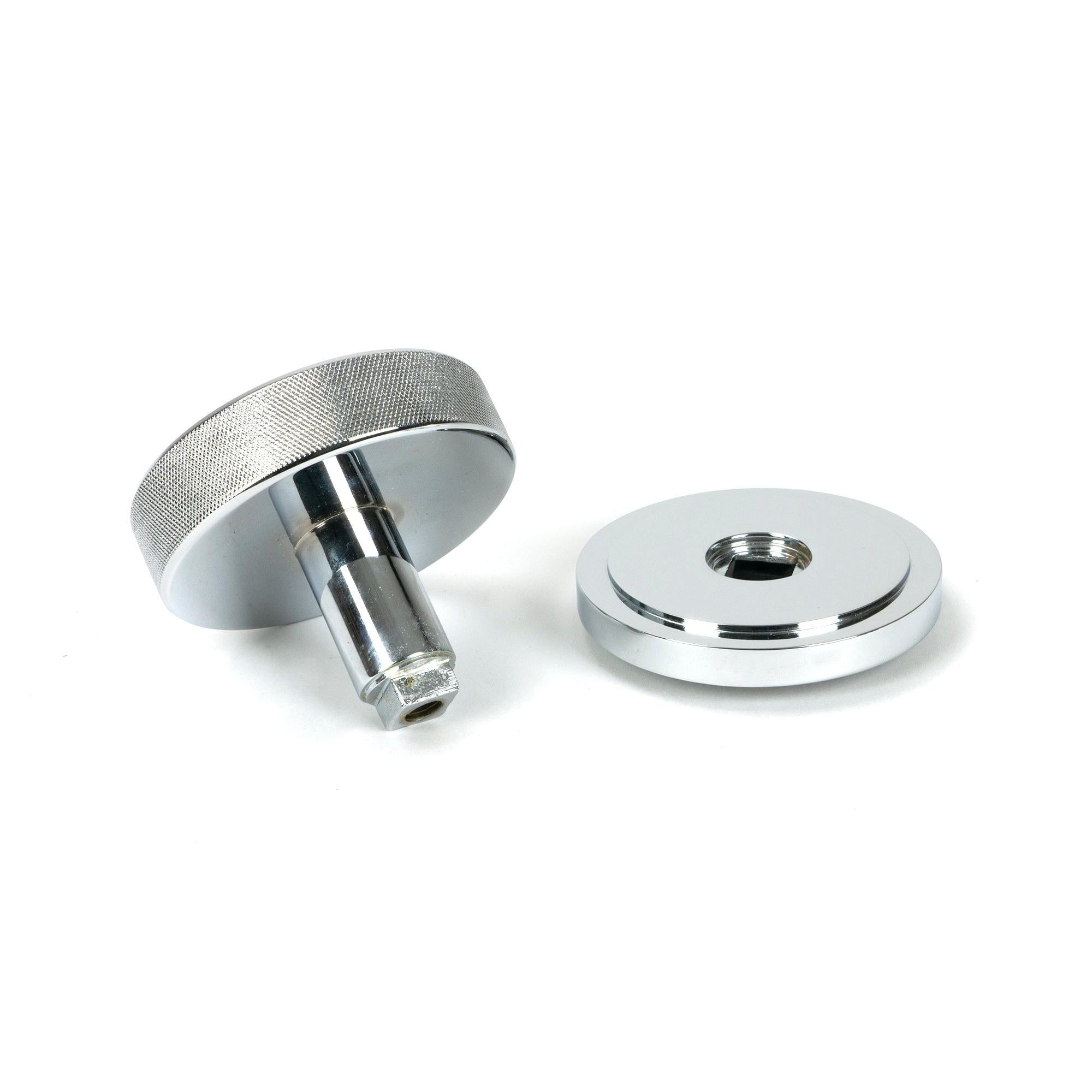 Polished Chrome Brompton Centre Door Knob (Art Deco) | From The Anvil - Centre Door Knobs - From The Anvil - Yester Home