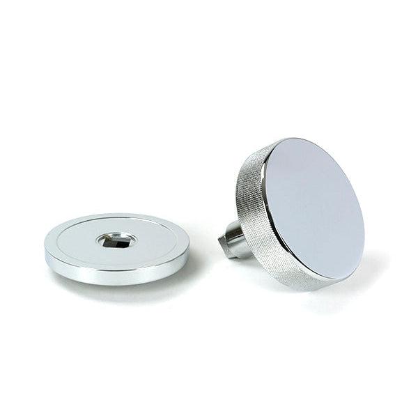 Polished Chrome Brompton Centre Door Knob (Plain) | From The Anvil-Centre Door Knobs-Yester Home
