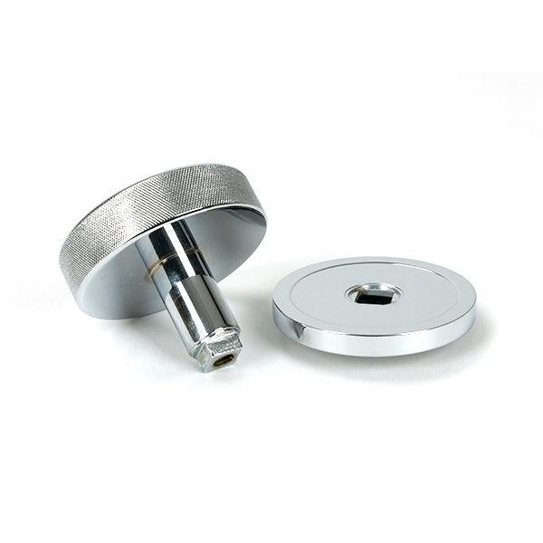 Polished Chrome Brompton Centre Door Knob (Plain) | From The Anvil-Centre Door Knobs-Yester Home