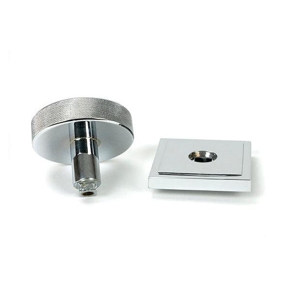Polished Chrome Brompton Centre Door Knob (Square) | From The Anvil-Centre Door Knobs-Yester Home