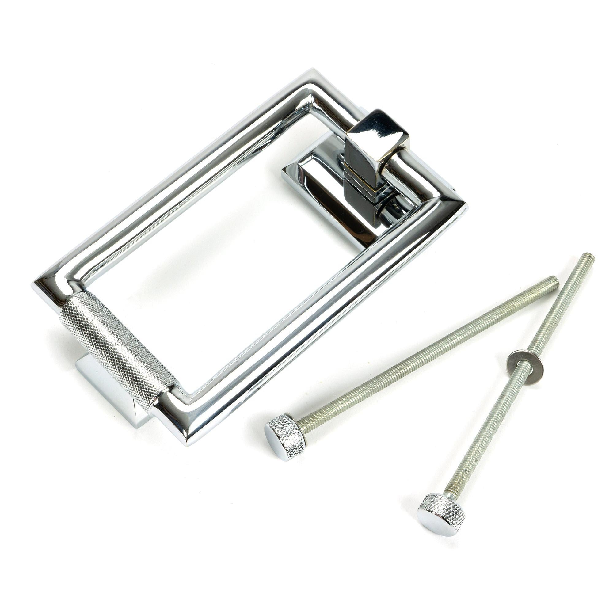 Polished Chrome Brompton Door Knocker | From The Anvil - Bolt-Through Door Knockers - From The Anvil - Yester Home