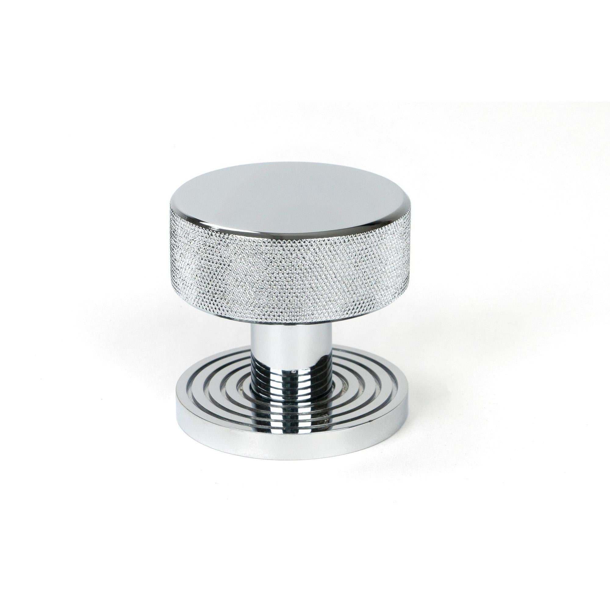 Polished Chrome Brompton Mortice/Rim Knob Set (Beehive) | From The Anvil - Mortice Knobs - From The Anvil - Yester Home