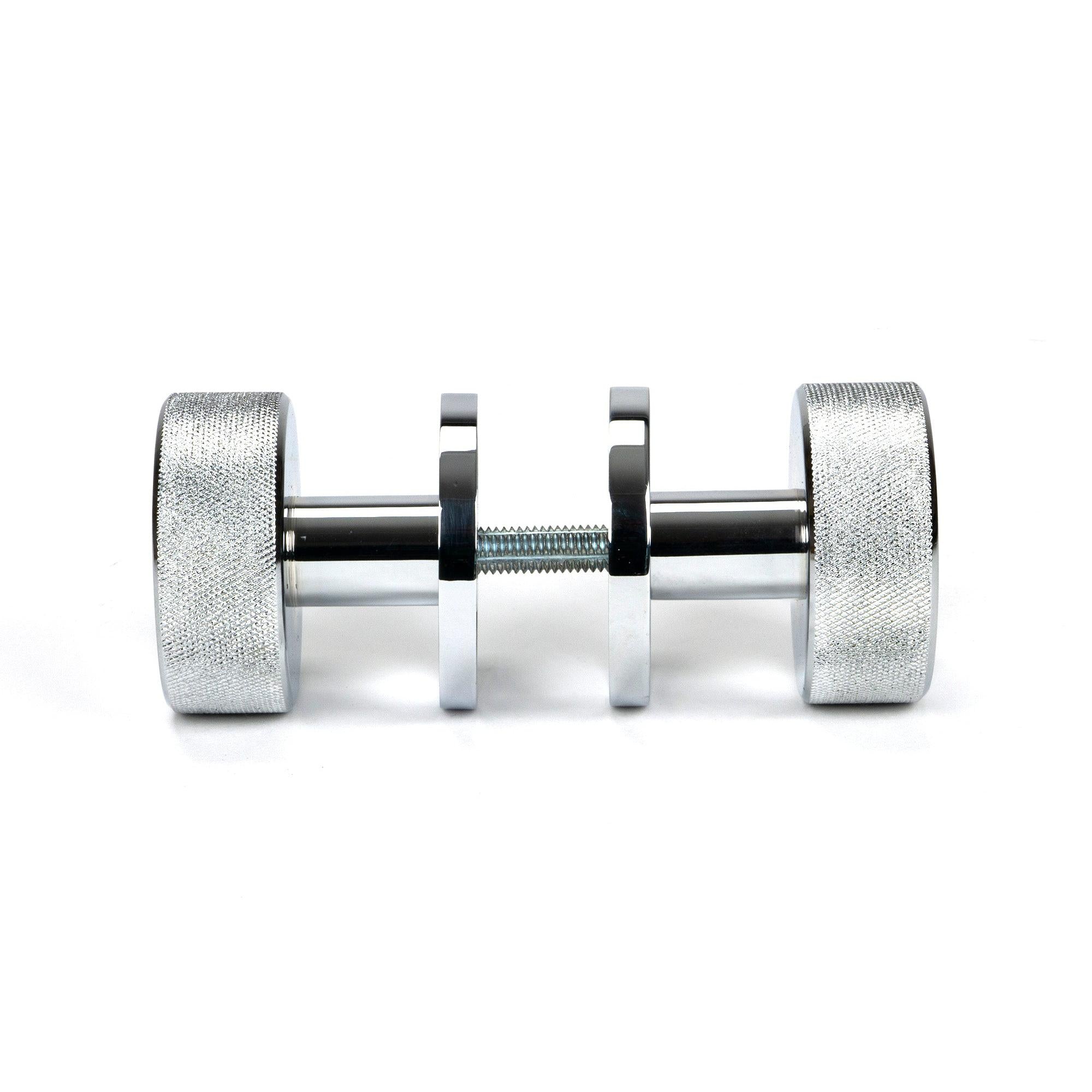 Polished Chrome Brompton Mortice/Rim Knob Set (Plain) | From The Anvil - Mortice Knobs - From The Anvil - Yester Home