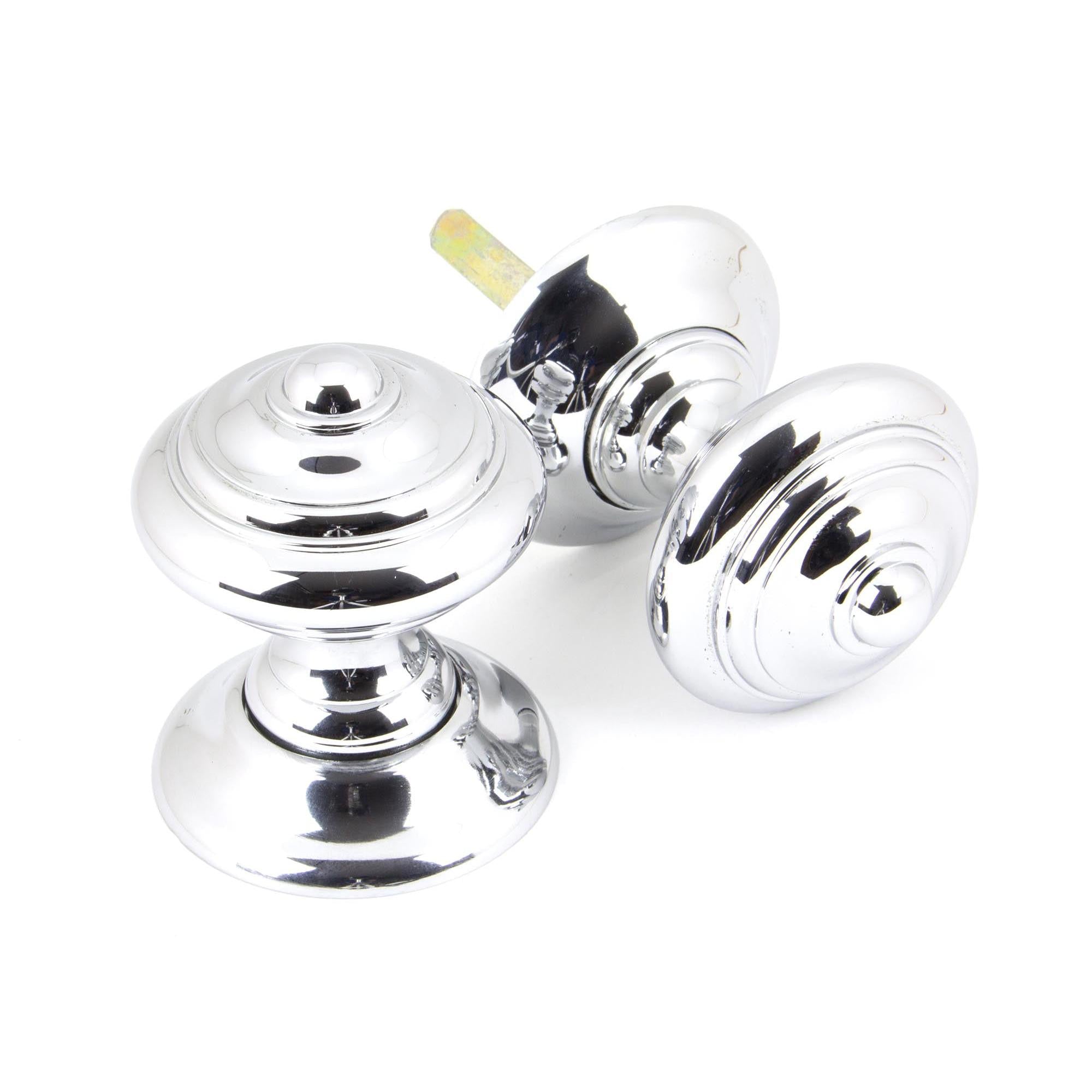 Polished Chrome Elmore Concealed Mortice Knob Set | From The Anvil - Mortice Knobs - From The Anvil - Yester Home
