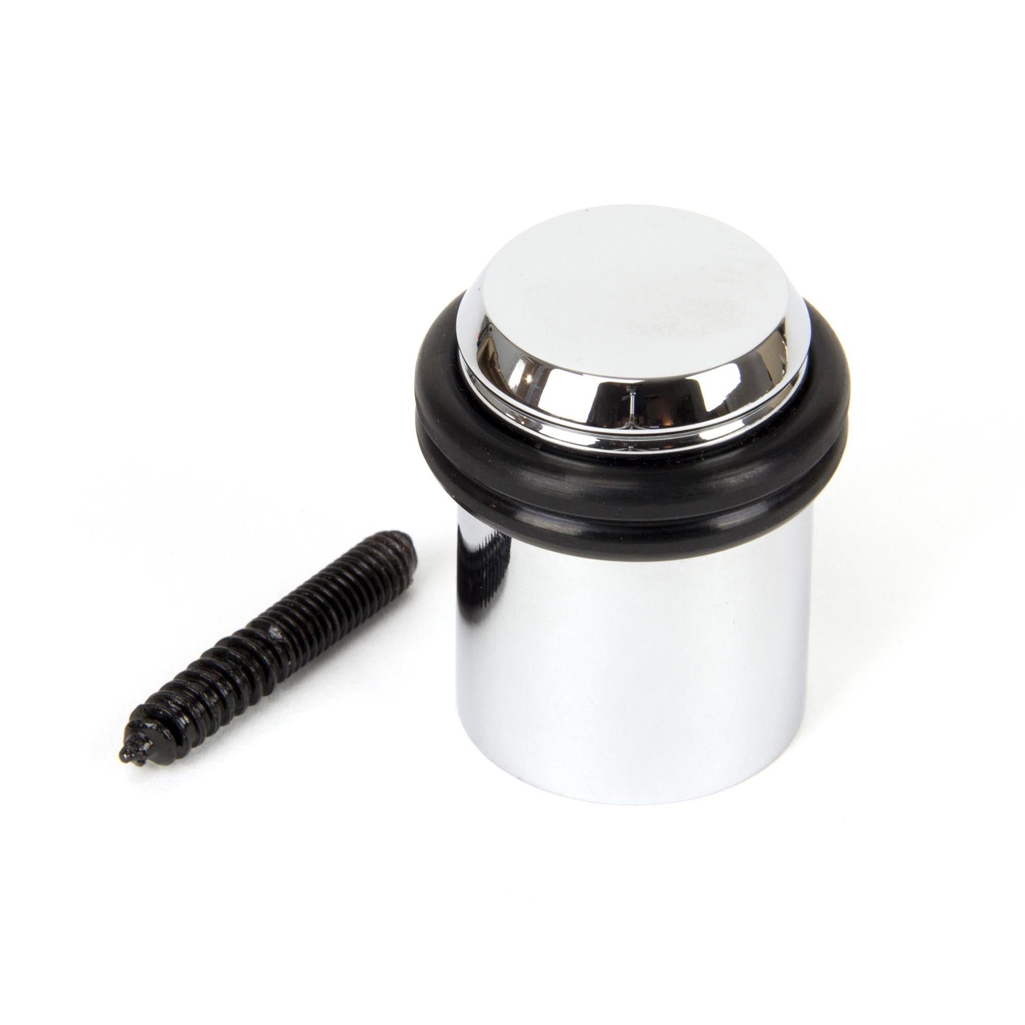 Polished Chrome Floor Mounted Door Stop | From The Anvil - Door Stops - From The Anvil - Yester Home