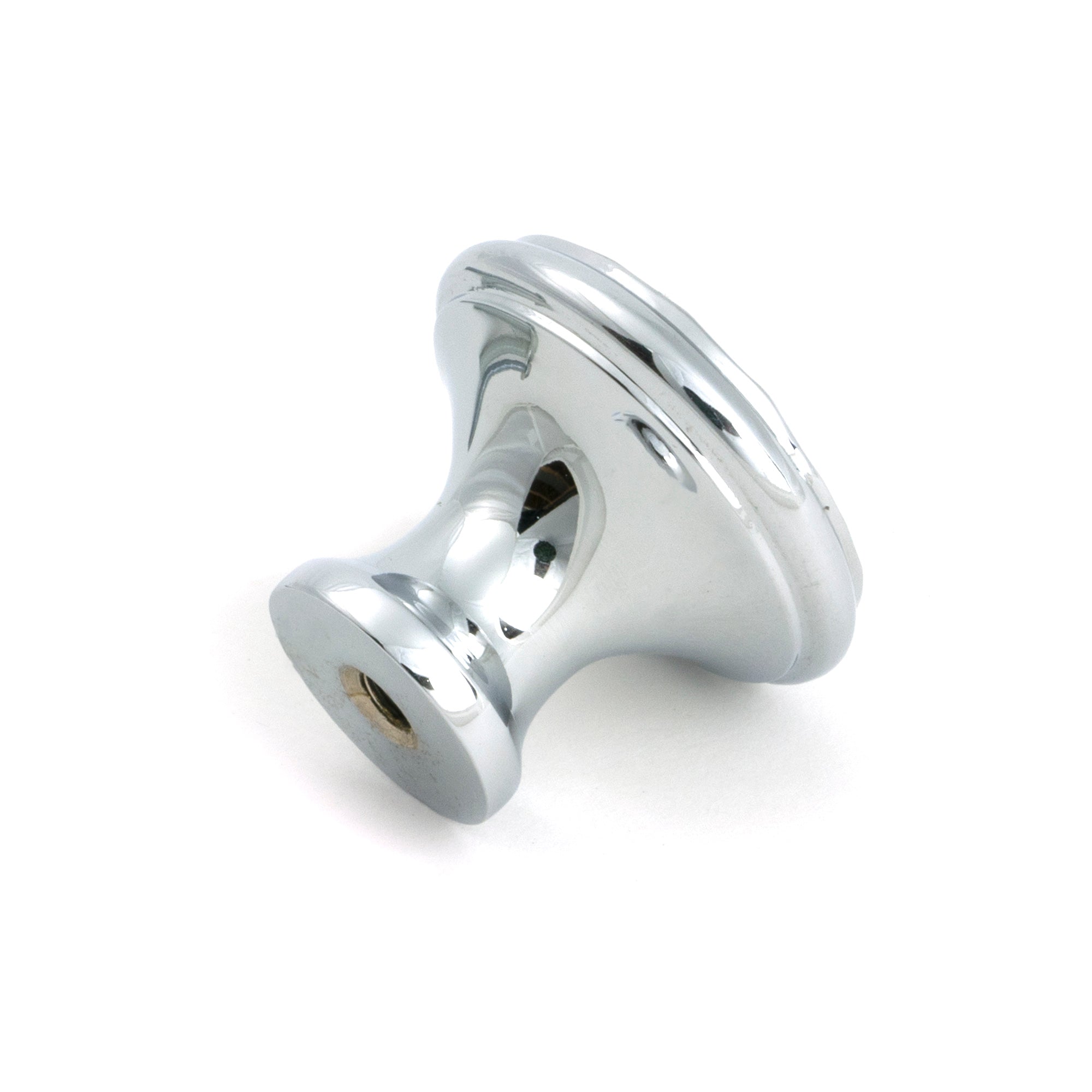 Polished Chrome Hammered Cabinet Knob - Medium - Cabinet Knobs - From The Anvil - Yester Home