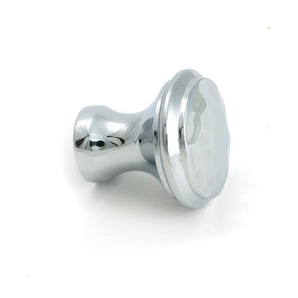 Polished Chrome Hammered Cabinet Knob - Small - Cabinet Knobs - From The Anvil - Yester Home