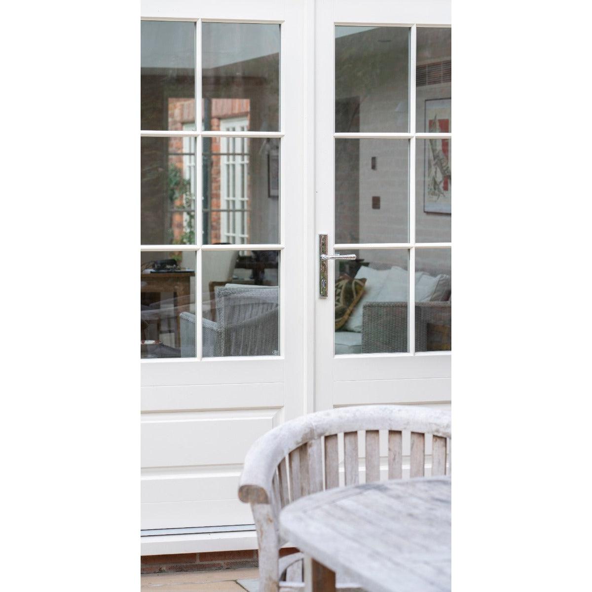 Polished Chrome Hammered Newbury Slimline Espag. Lock Set | From The Anvil-Espagnolette-Yester Home